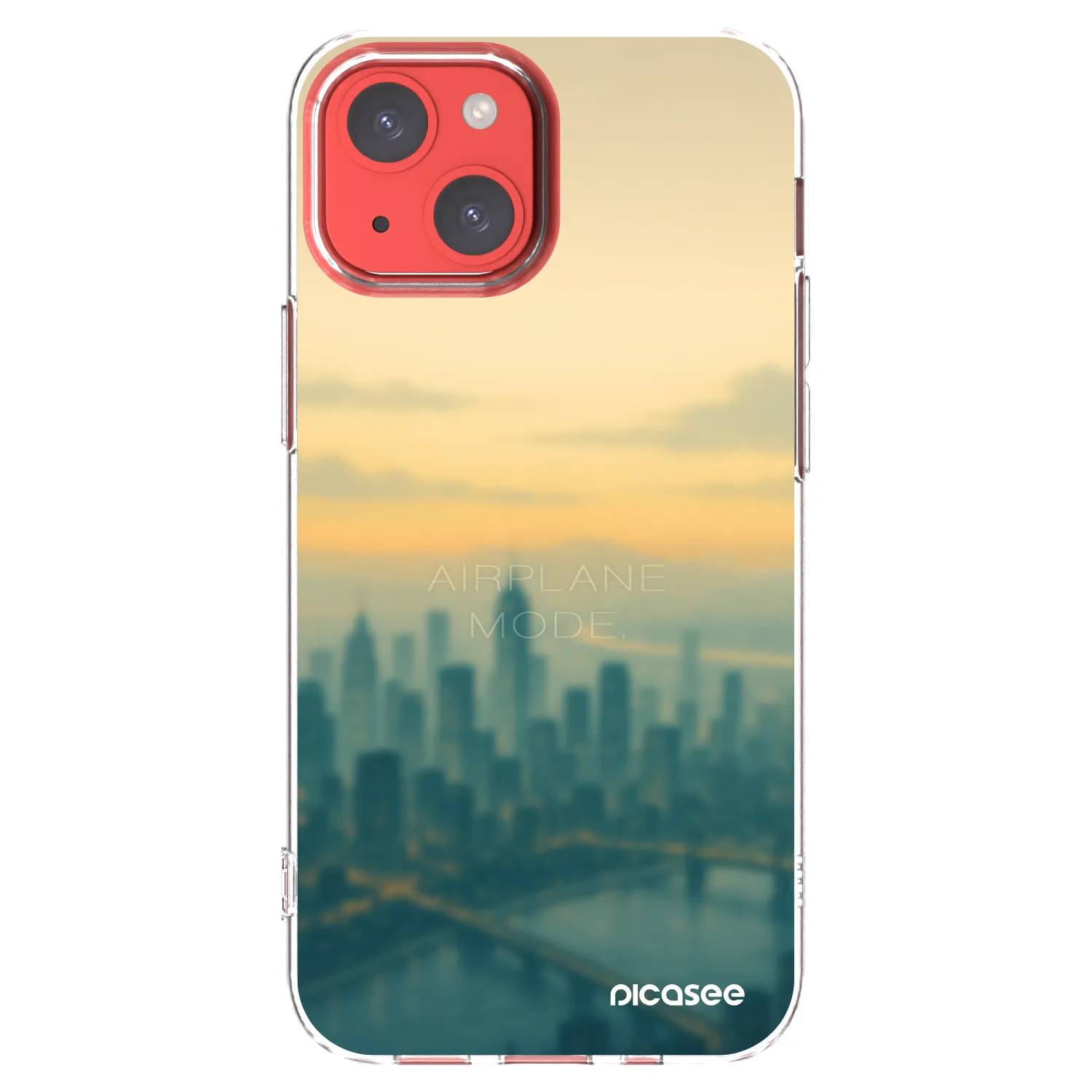 Picasee silikonowe przeźroczyste etui na Apple iPhone 13 mini - Airplane mode