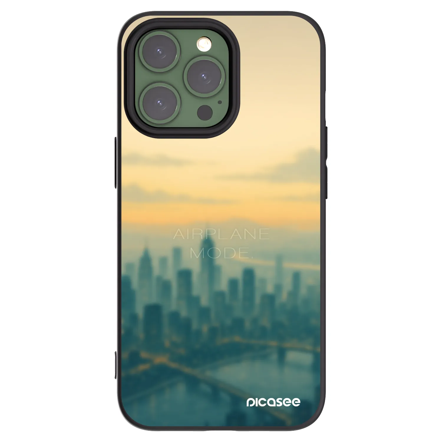 Picasee silikonowe czarne etui na Apple iPhone 13 Pro - Airplane mode