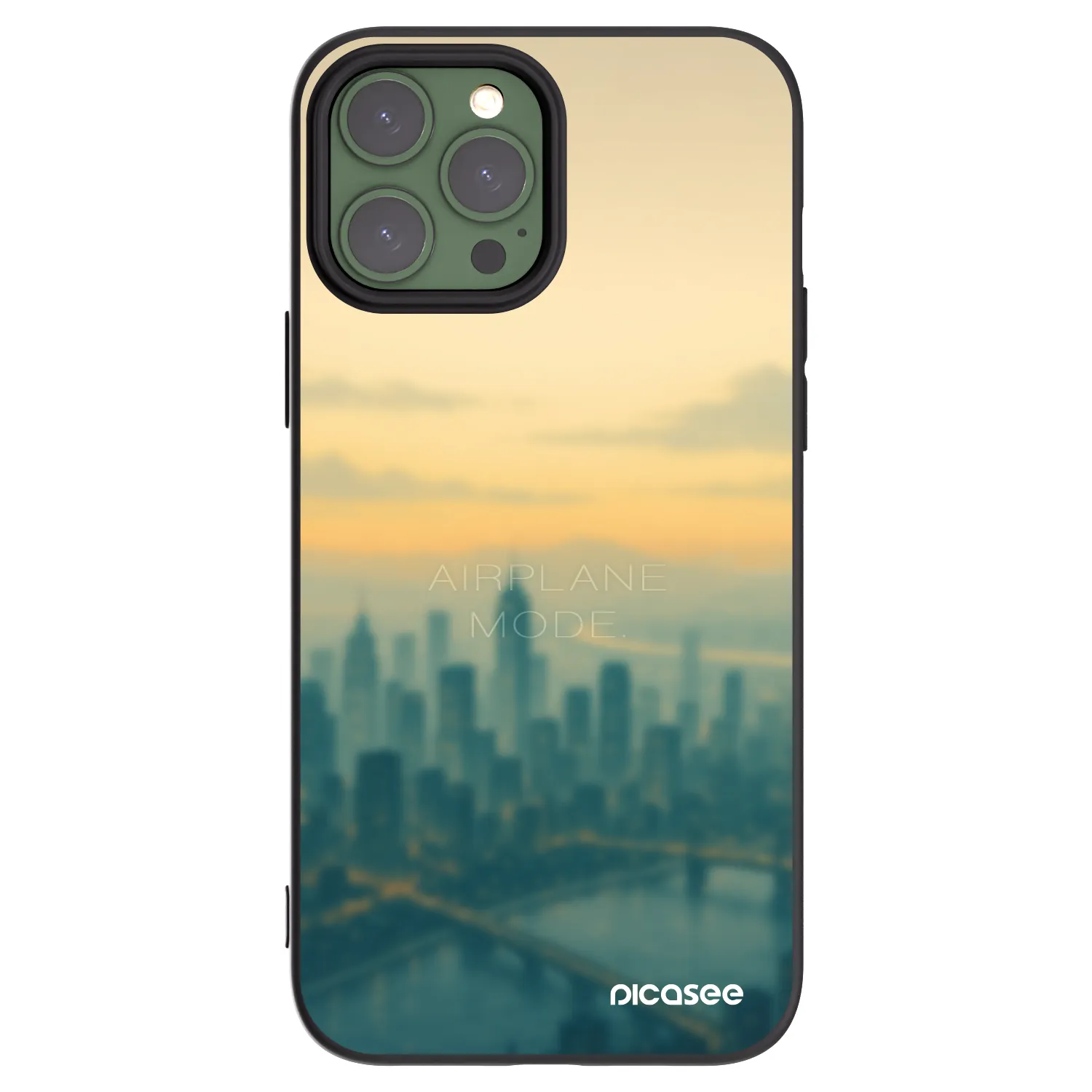 Picasee silikonowe czarne etui na Apple iPhone 13 Pro Max - Airplane mode