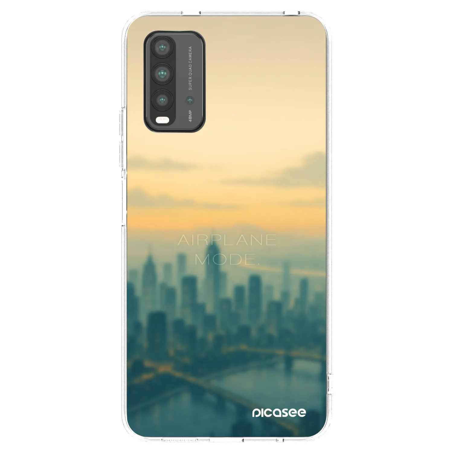 Picasee silikonowe przeźroczyste etui na Xiaomi Redmi 9T - Airplane mode
