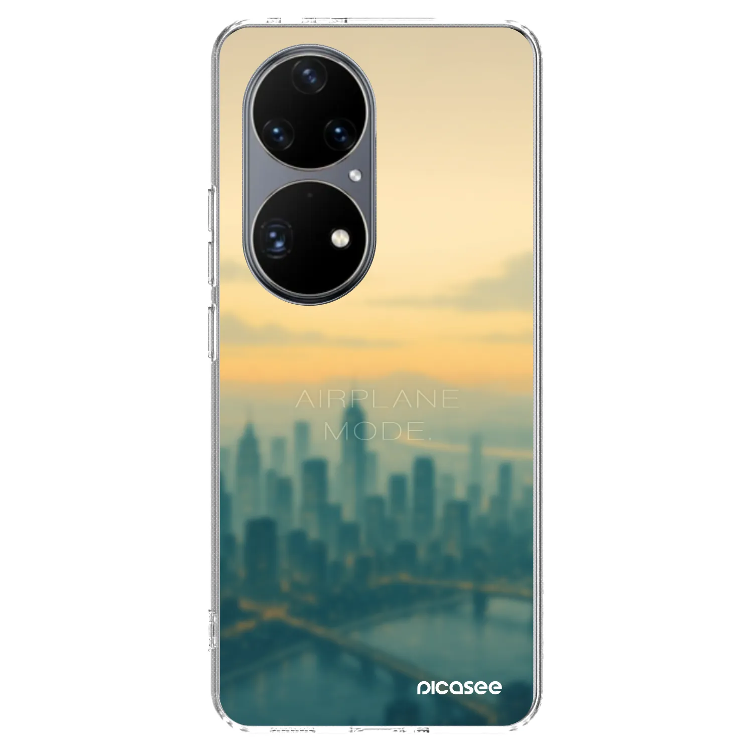 Picasee silikonowe przeźroczyste etui na Huawei P50 - Airplane mode