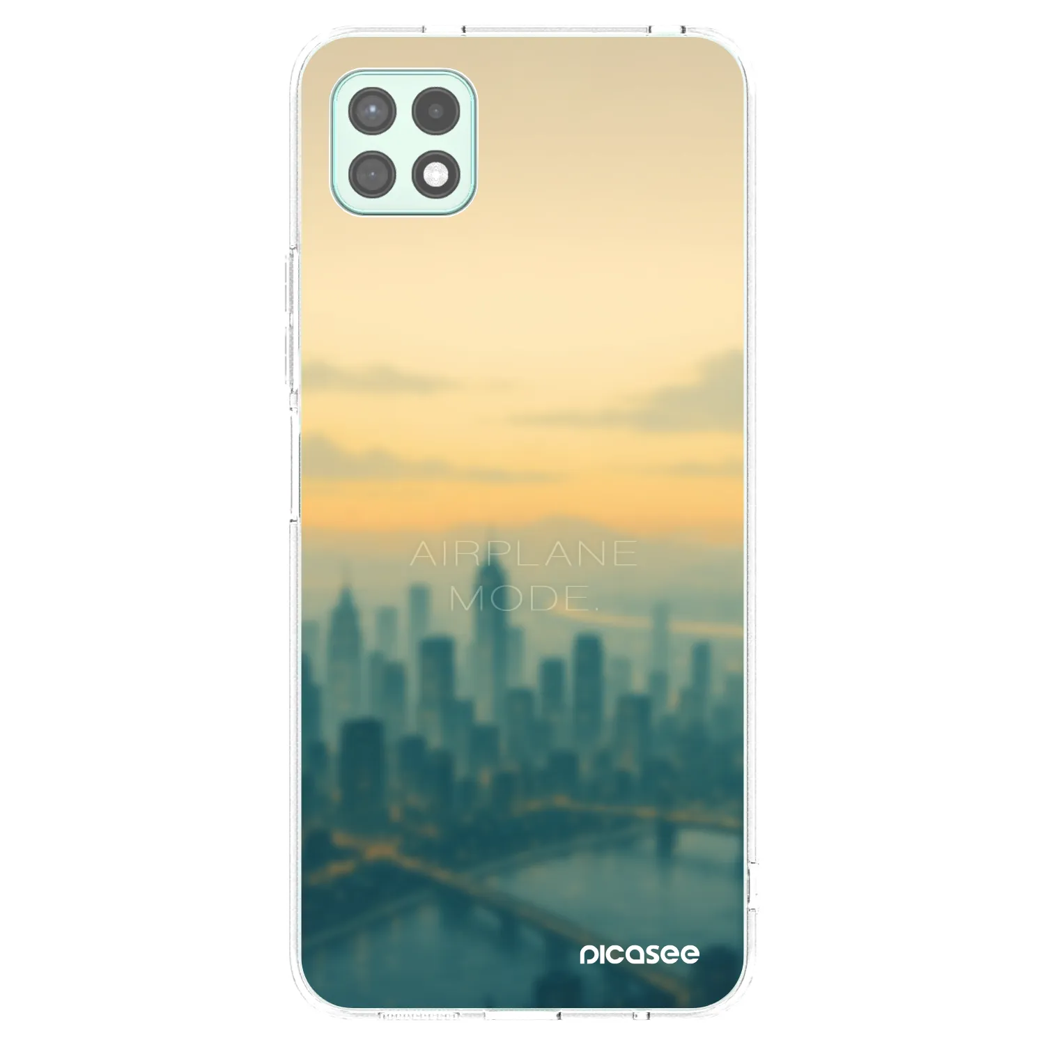 Picasee silikonowe przeźroczyste etui na Samsung Galaxy A22 A226B 5G - Airplane mode