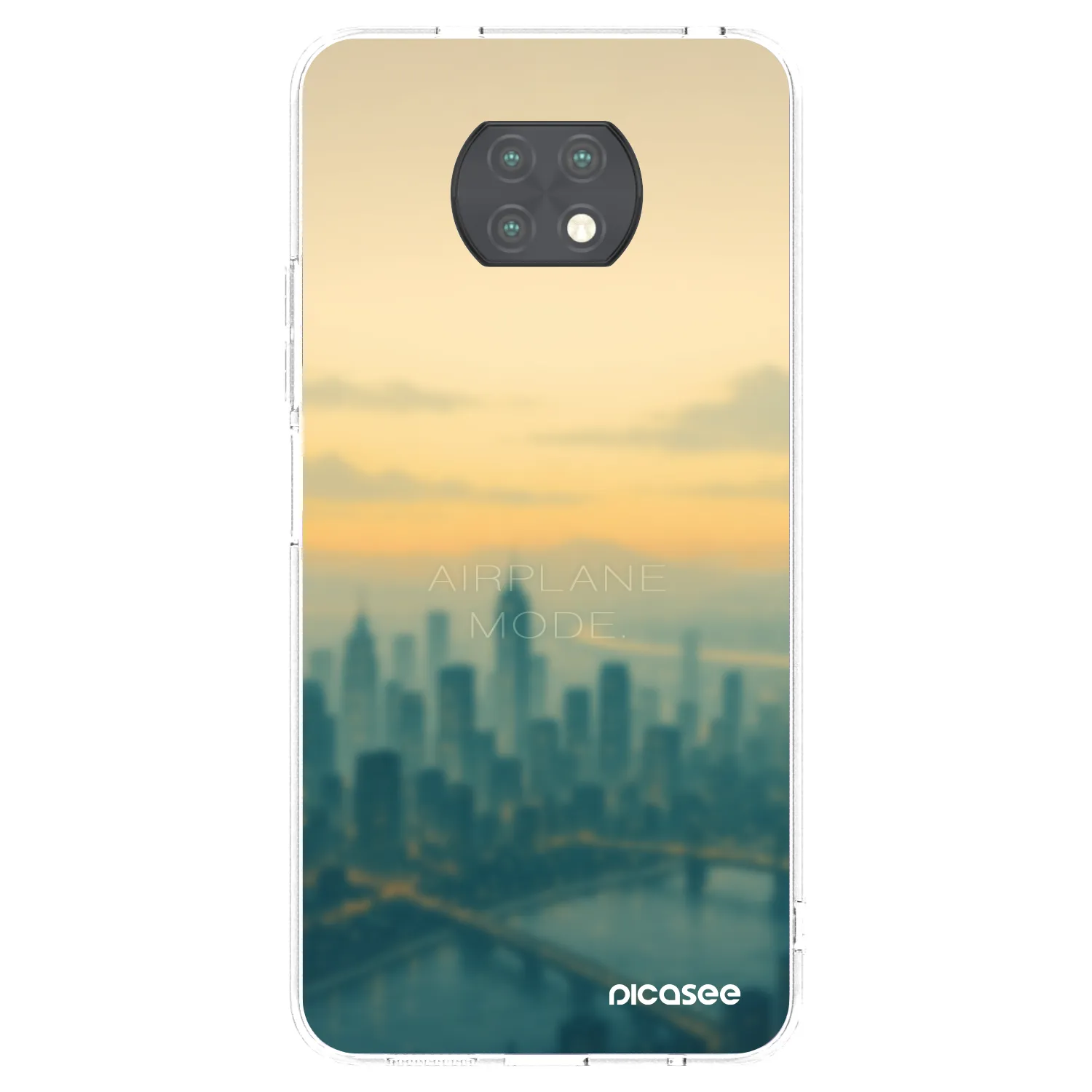 Picasee silikonowe przeźroczyste etui na Xiaomi Redmi Note 9T - Airplane mode