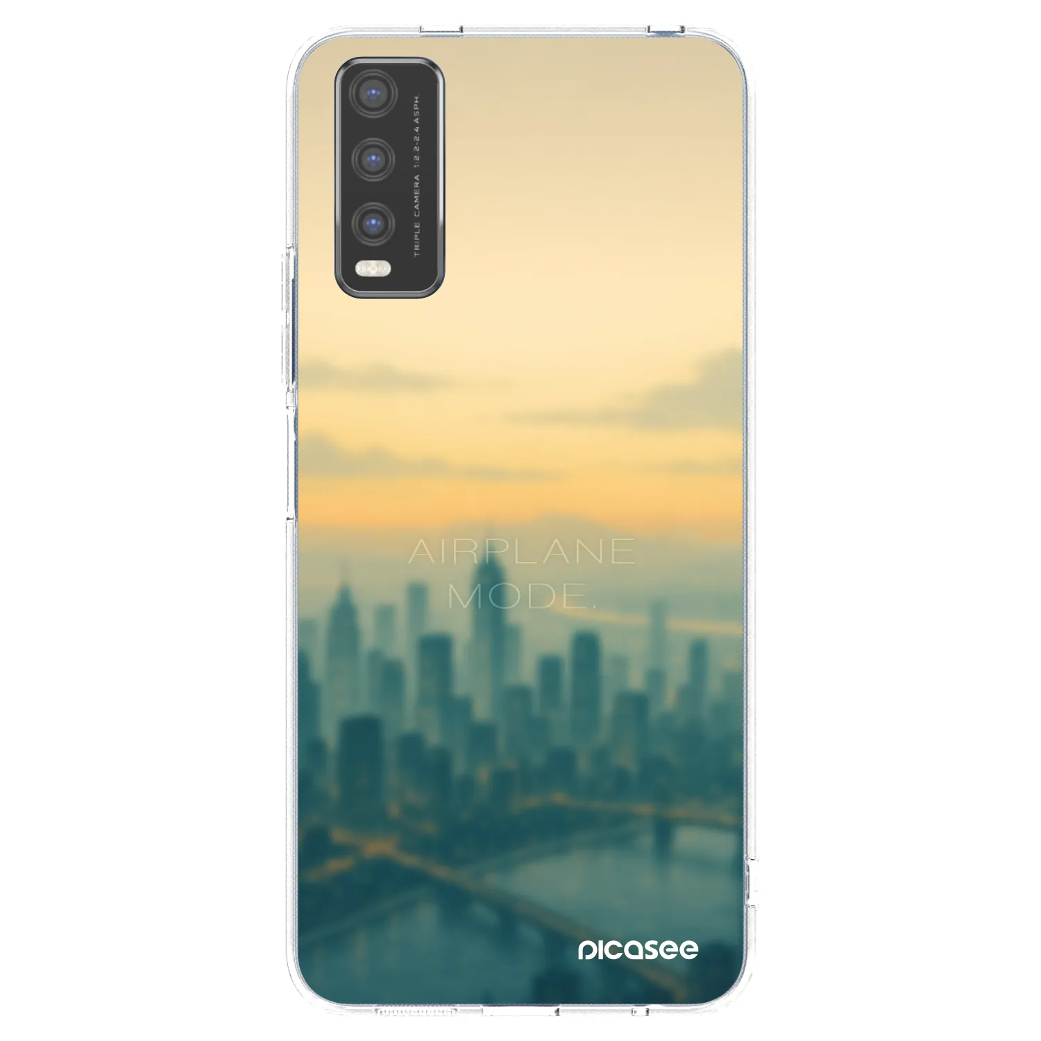 Picasee silikonowe przeźroczyste etui na Vivo Y20s - Airplane mode