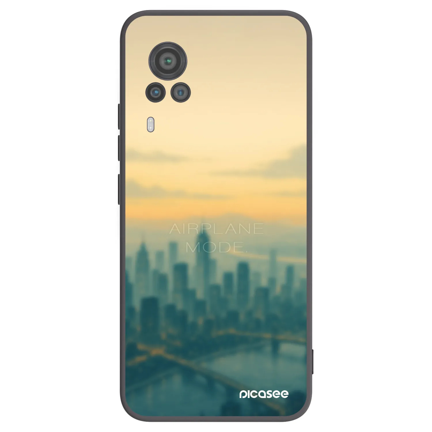 Picasee silikonowe czarne etui na Vivo X60 Pro 5G - Airplane mode