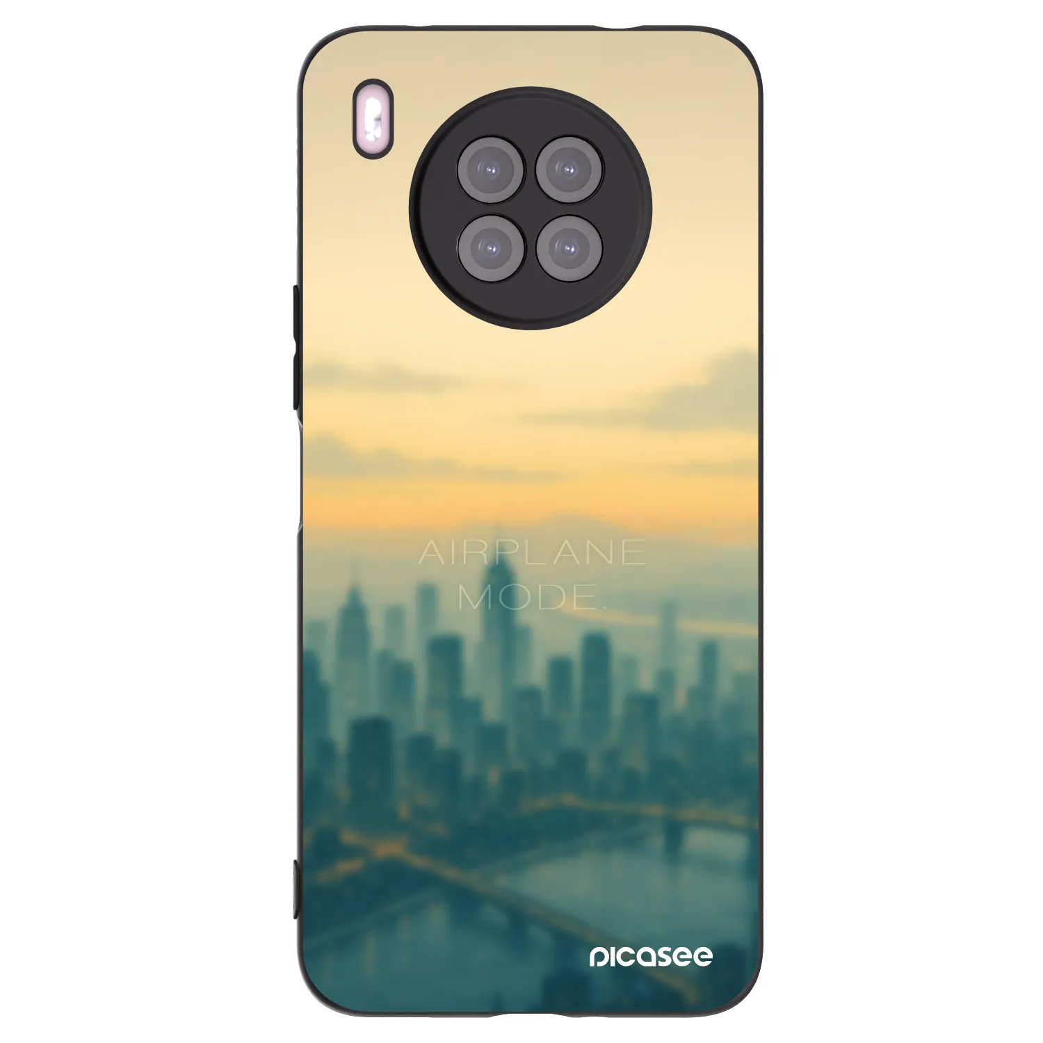 Picasee silikonowe czarne etui na Huawei Nova 8i - Airplane mode