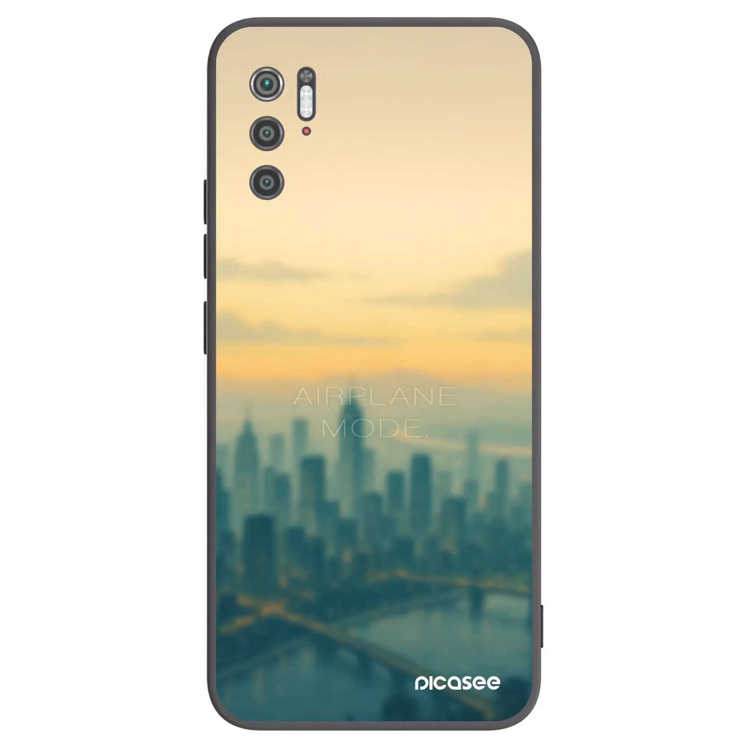 Picasee silikonowe czarne etui na Xiaomi Poco M3 Pro 5G - Airplane mode