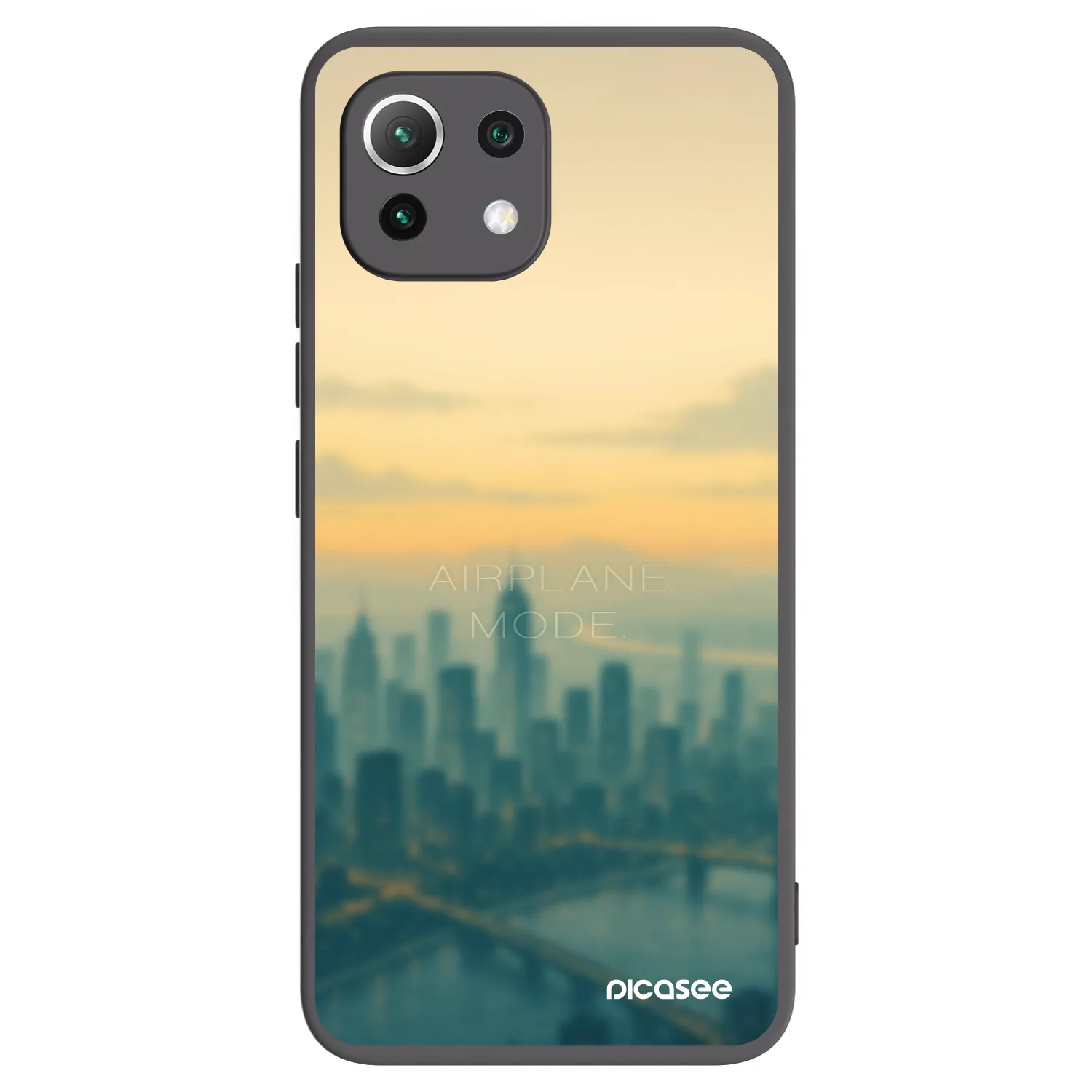 Picasee silikonowe czarne etui na Xiaomi 11 Lite 5G NE - Airplane mode