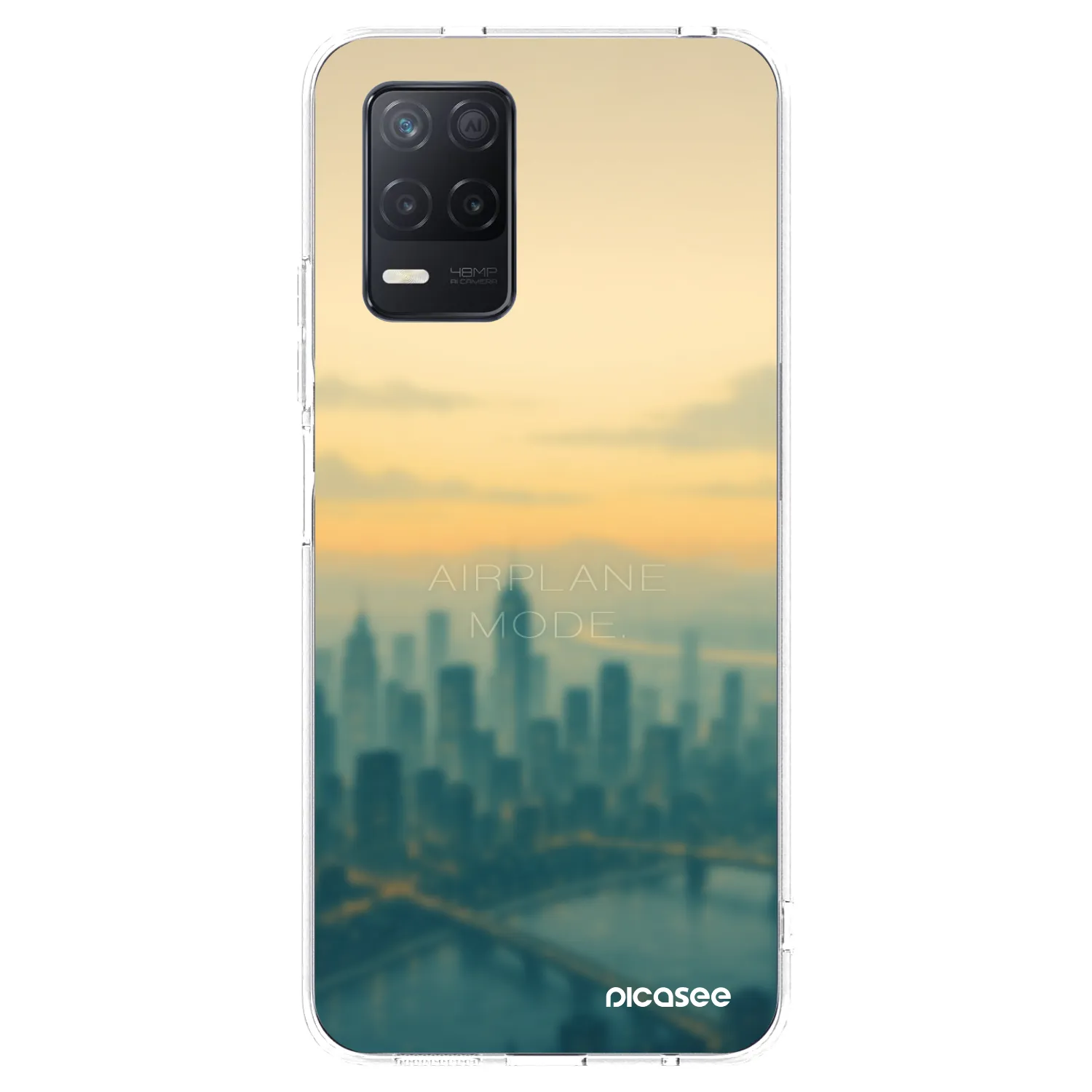 Picasee silikonowe przeźroczyste etui na Realme 8 5G - Airplane mode