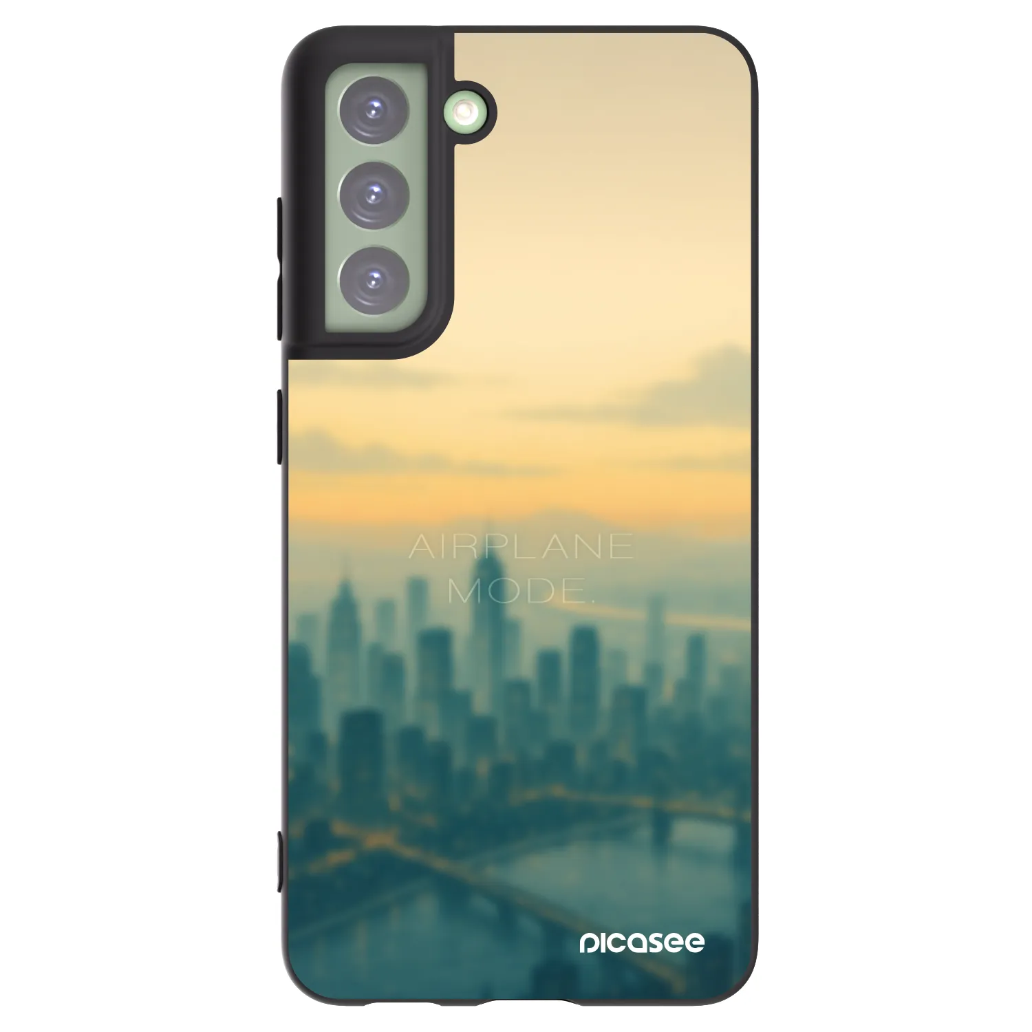 Picasee silikonowe czarne etui na Samsung Galaxy S21 FE 5G - Airplane mode