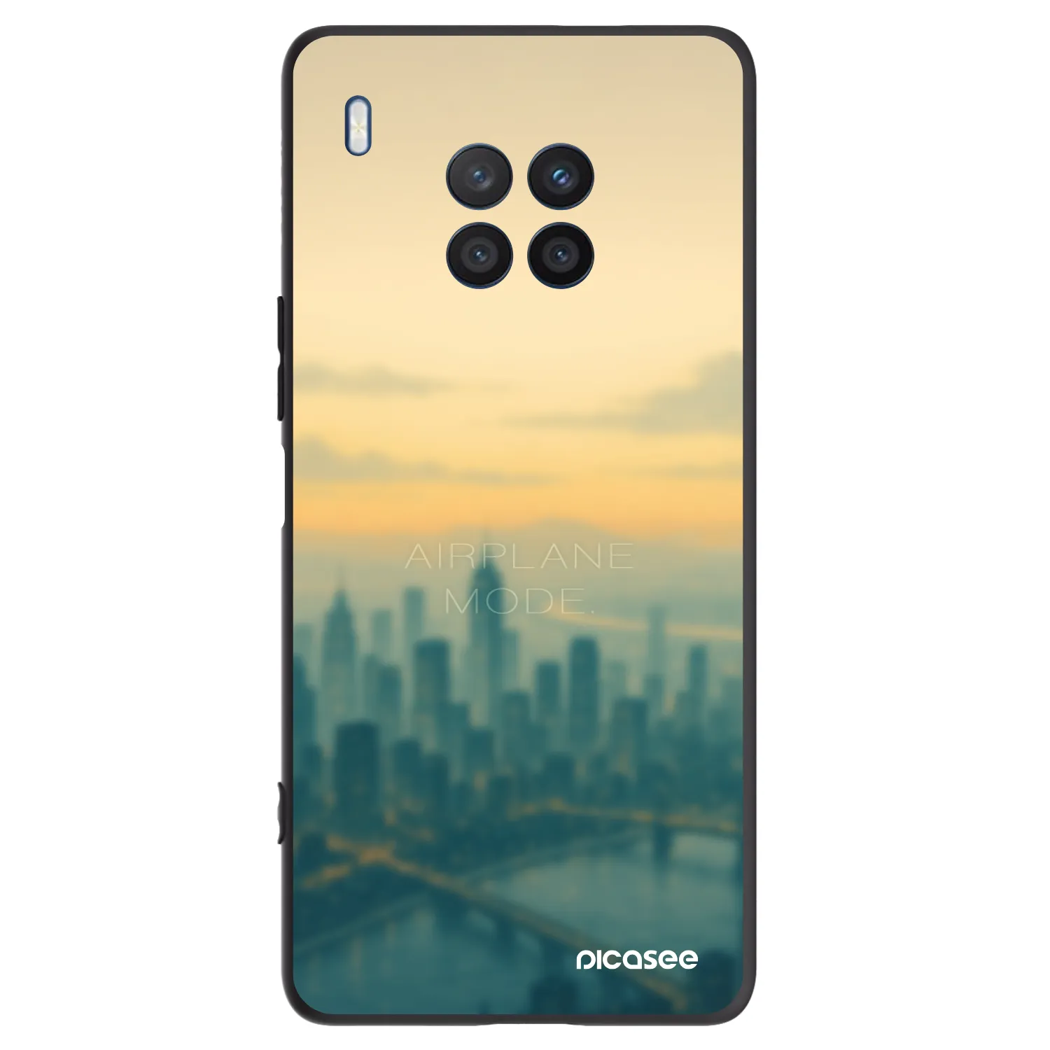 Picasee silikonowe czarne etui na Honor 50 Lite - Airplane mode