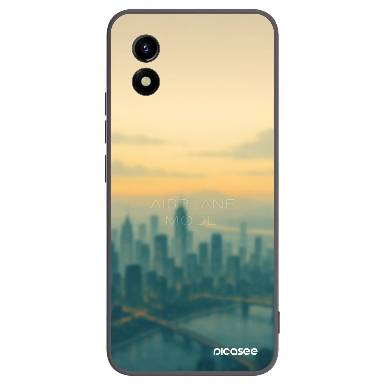 Picasee silikonowe czarne etui na Vivo Y01 - Airplane mode