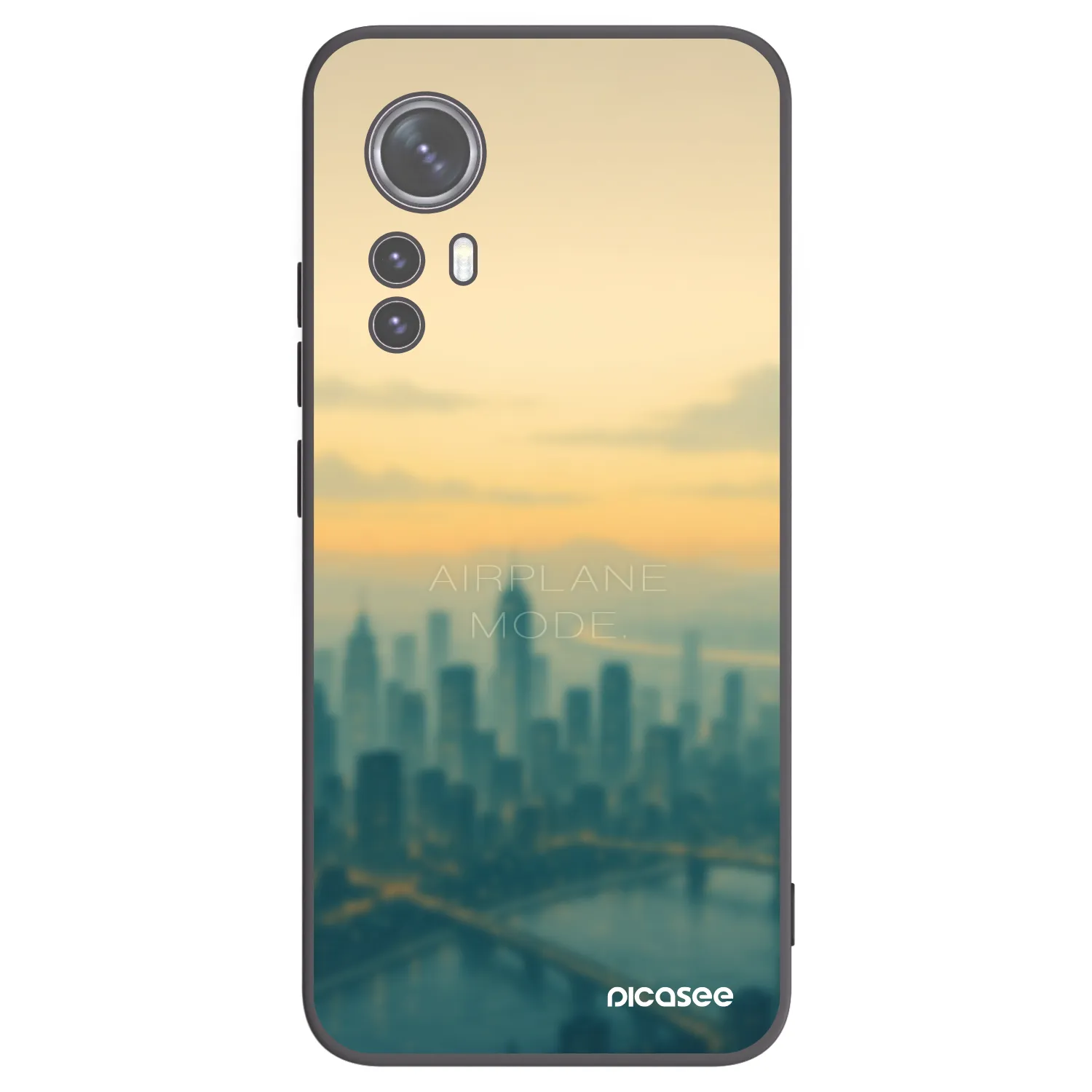 Picasee silikonowe czarne etui na Xiaomi 12X - Airplane mode