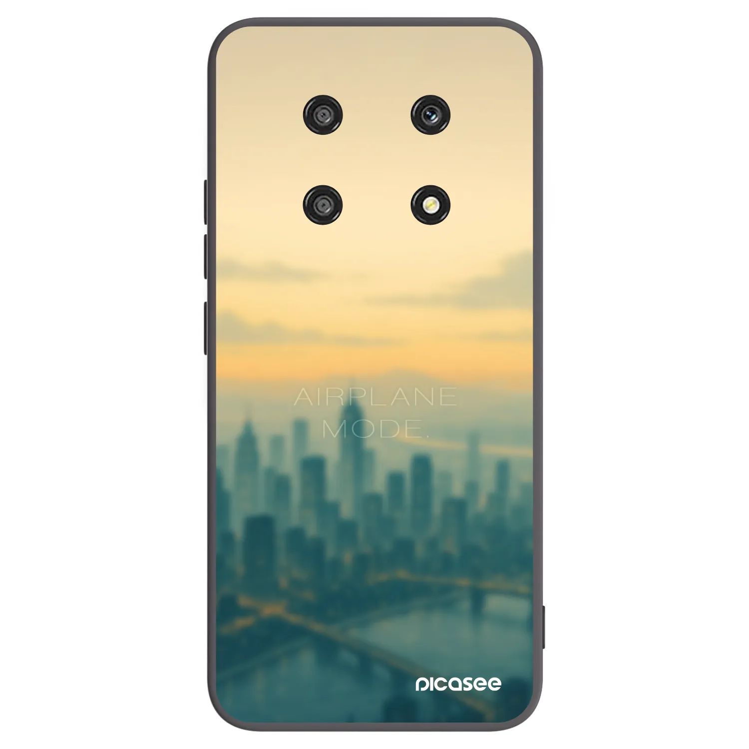Picasee silikonowe czarne etui na Honor Magic4 Lite 5G - Airplane mode