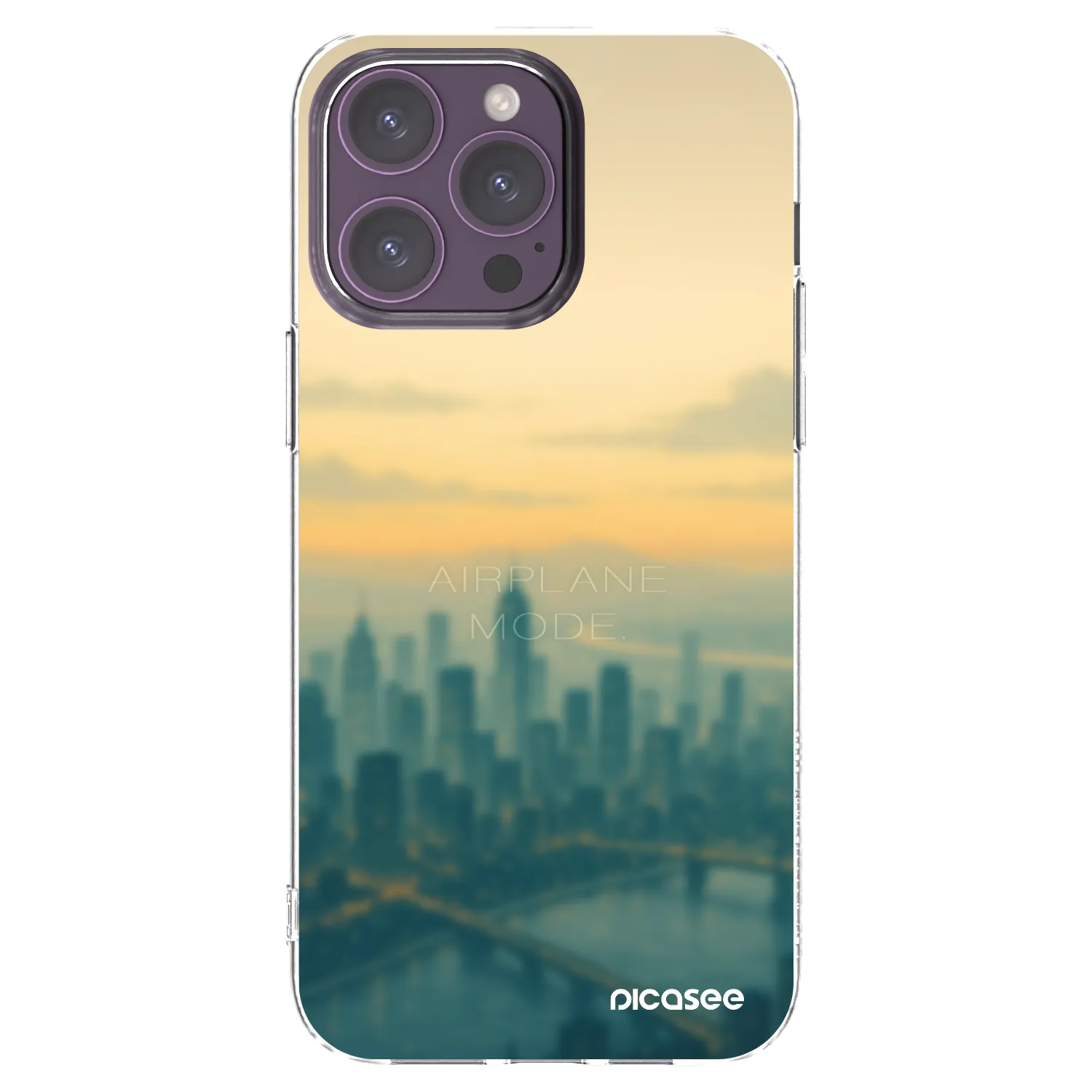 Picasee silikonowe przeźroczyste etui na Apple iPhone 14 Pro Max - Airplane mode