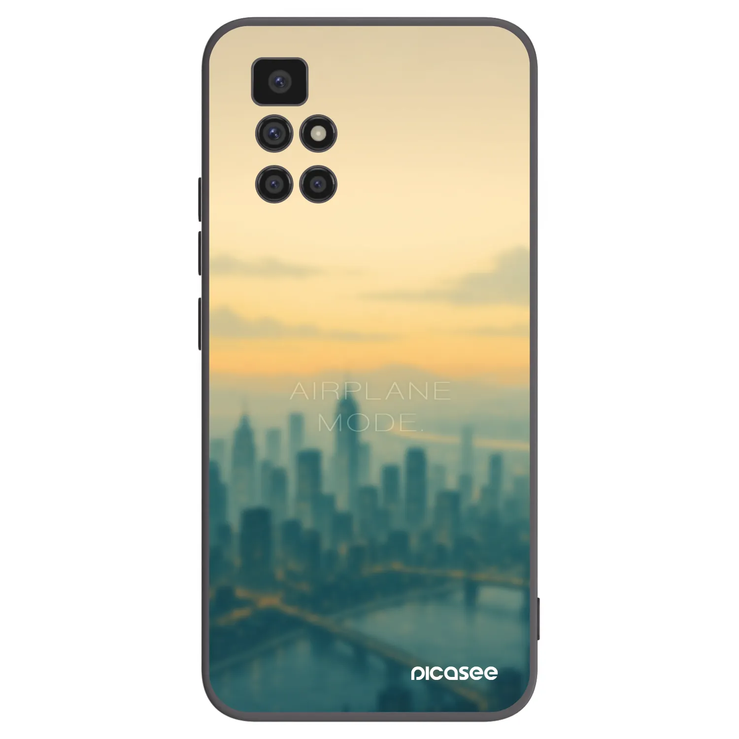 Picasee silikonowe czarne etui na Xiaomi Redmi 10 (2022) - Airplane mode
