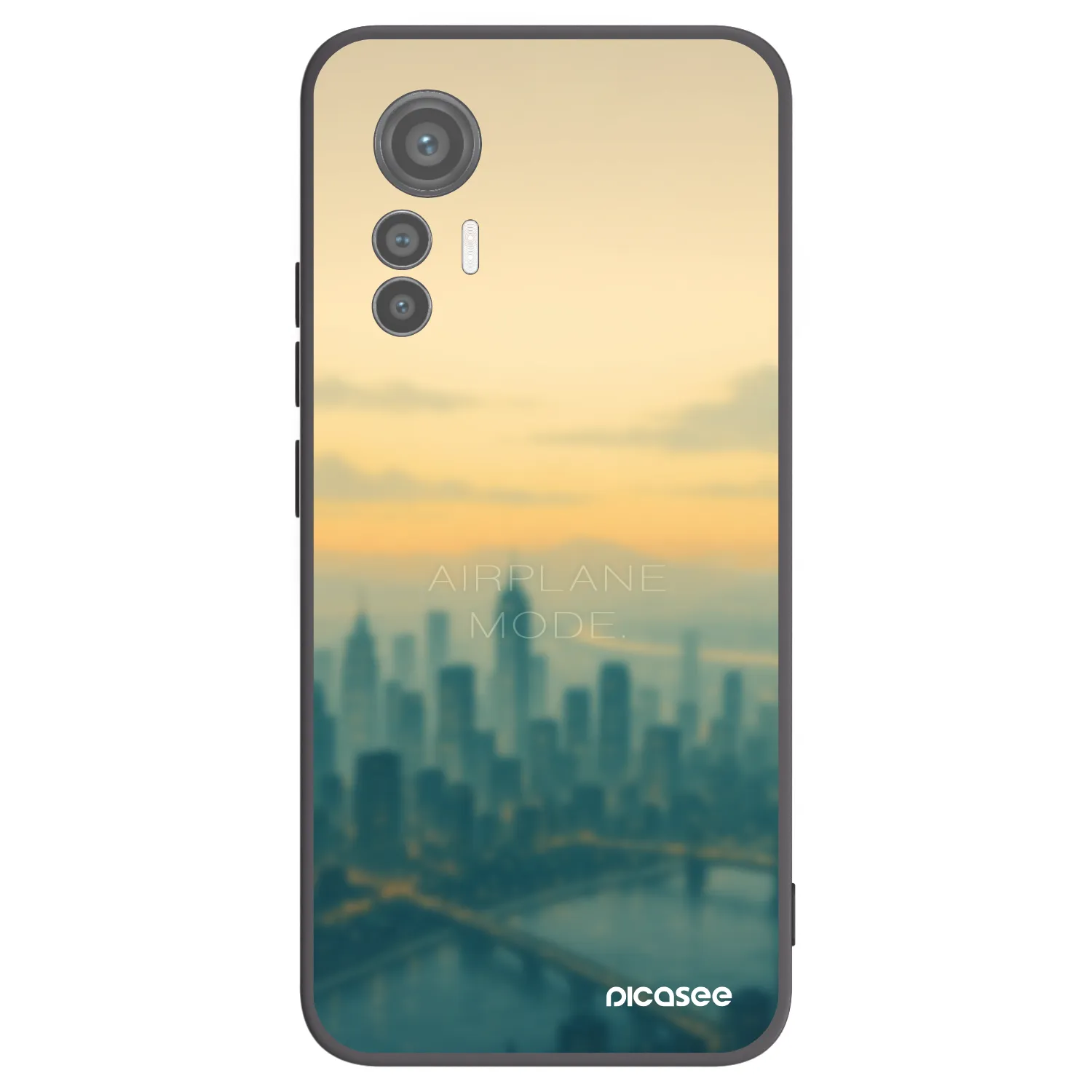 Picasee silikonowe czarne etui na Xiaomi 12 Lite - Airplane mode