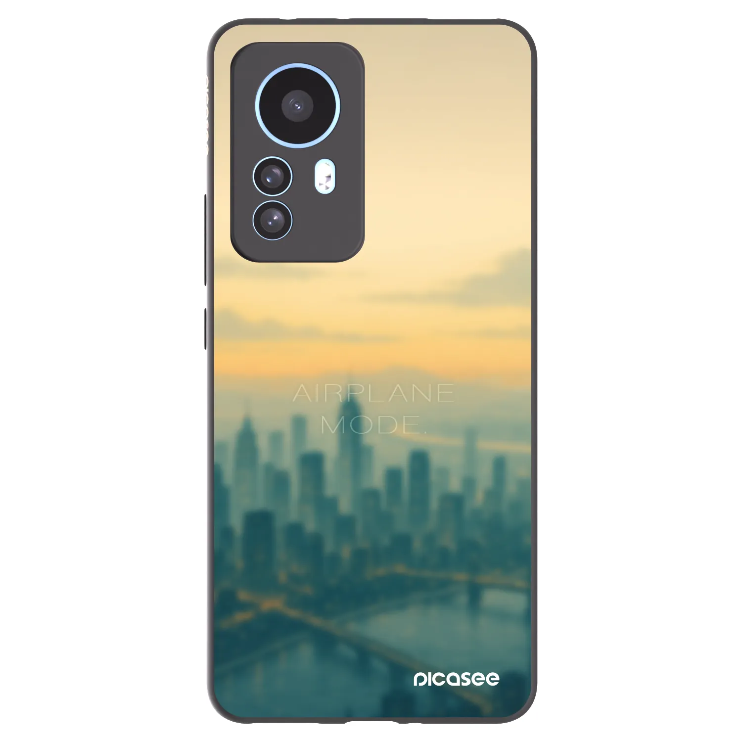 Picasee silikonowe czarne etui na Xiaomi 12T Pro - Airplane mode