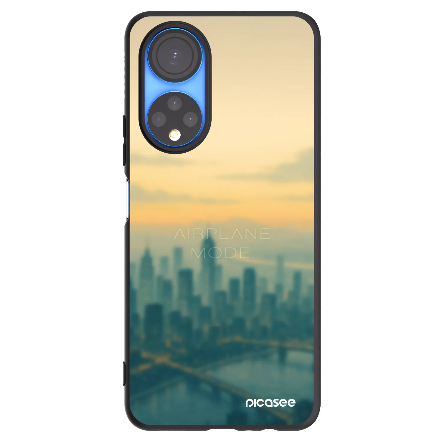Picasee silikonowe czarne etui na Honor X7 - Airplane mode