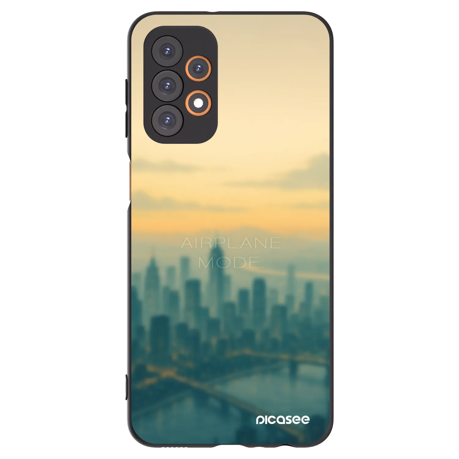 Picasee silikonowe czarne etui na Samsung Galaxy A23 A236B 5G - Airplane mode