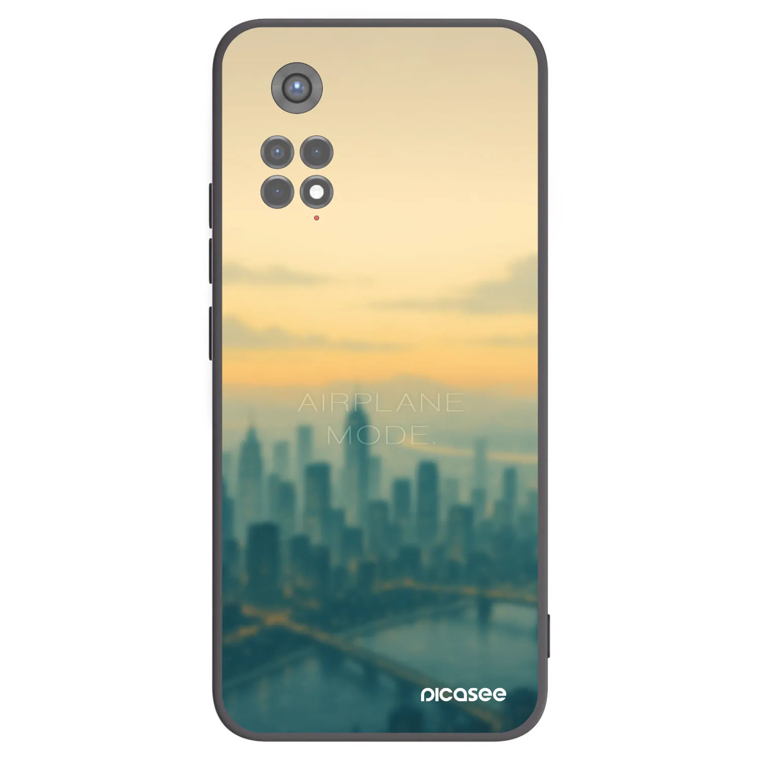 Picasee silikonowe czarne etui na Xiaomi Redmi Note 11S 5G - Airplane mode