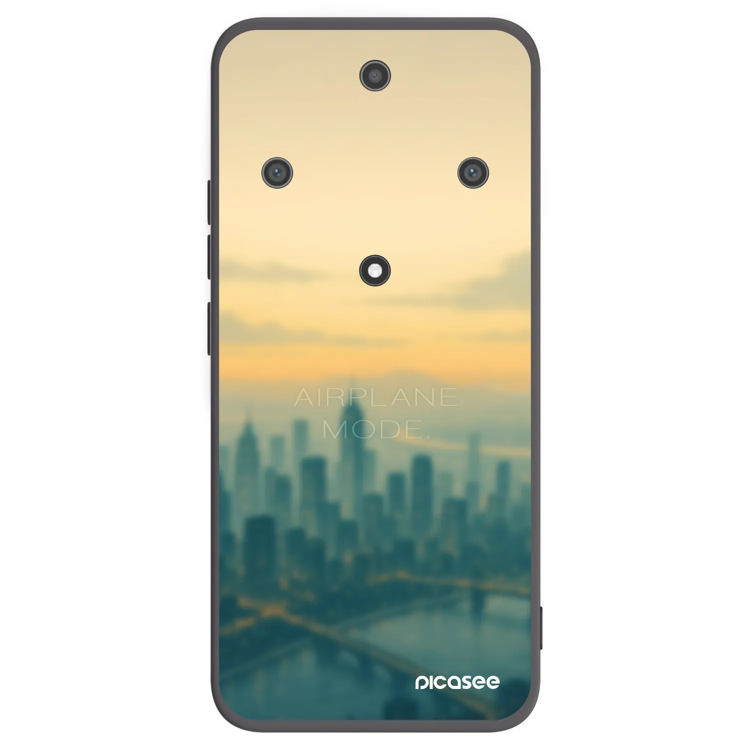 Picasee silikonowe czarne etui na Honor Magic5 Lite 5G - Airplane mode