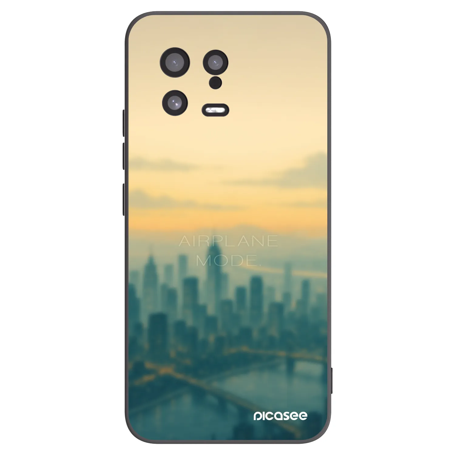 Picasee silikonowe czarne etui na Xiaomi 13 - Airplane mode