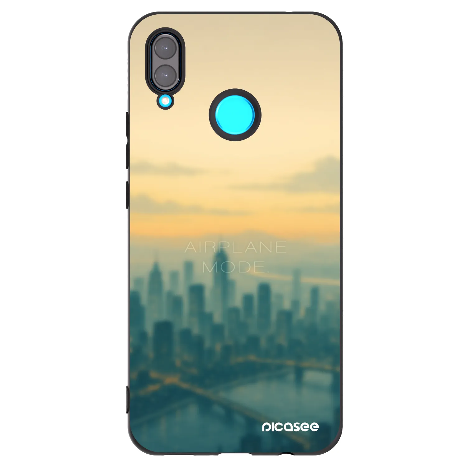 Picasee silikonowe czarne etui na Huawei Nova 3i - Airplane mode