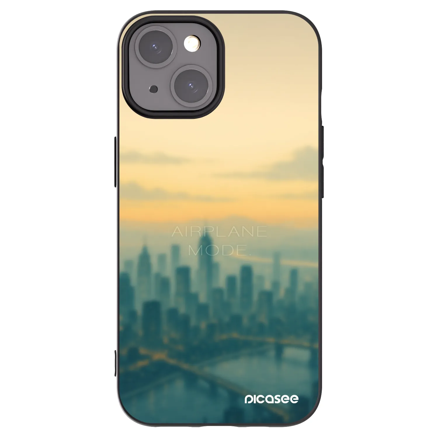 Picasee silikonowe czarne etui na Apple iPhone 15 - Airplane mode