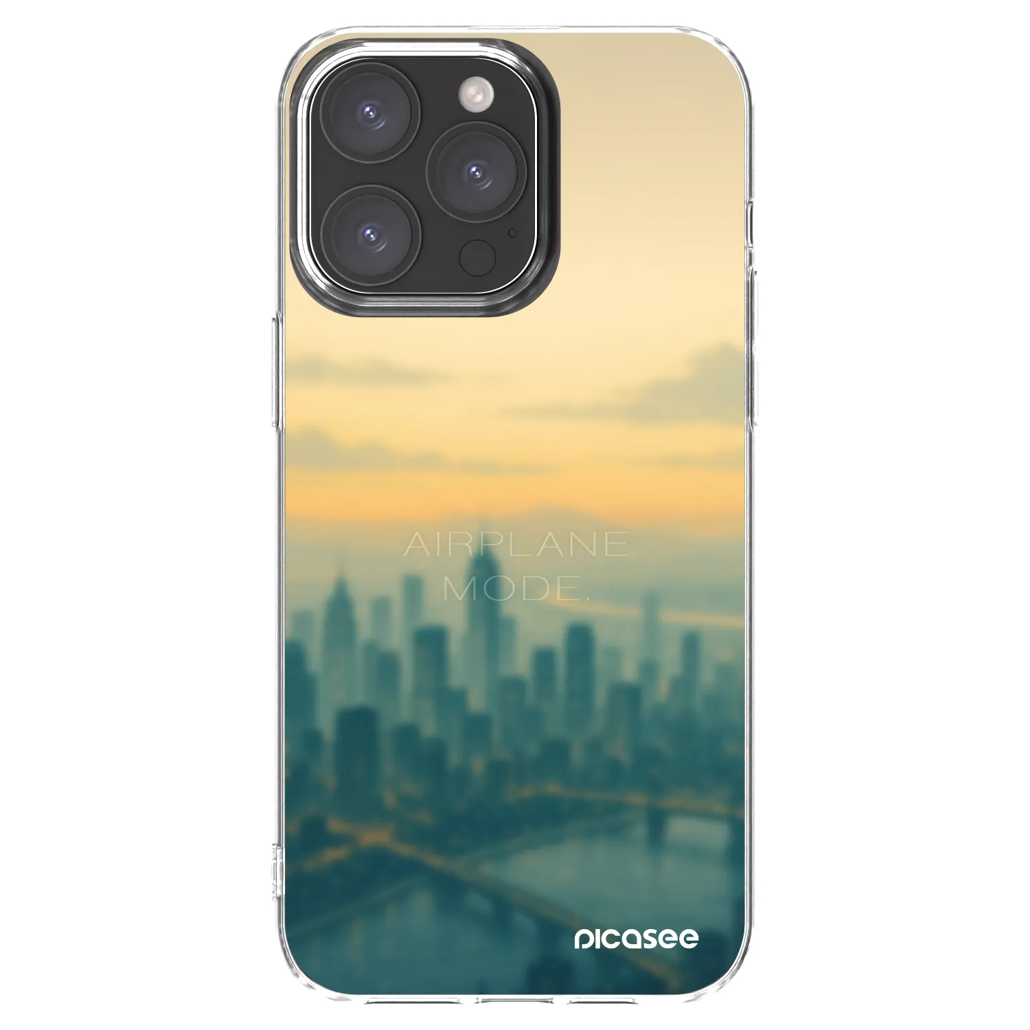 Picasee silikonowe przeźroczyste etui na Apple iPhone 15 Pro Max - Airplane mode