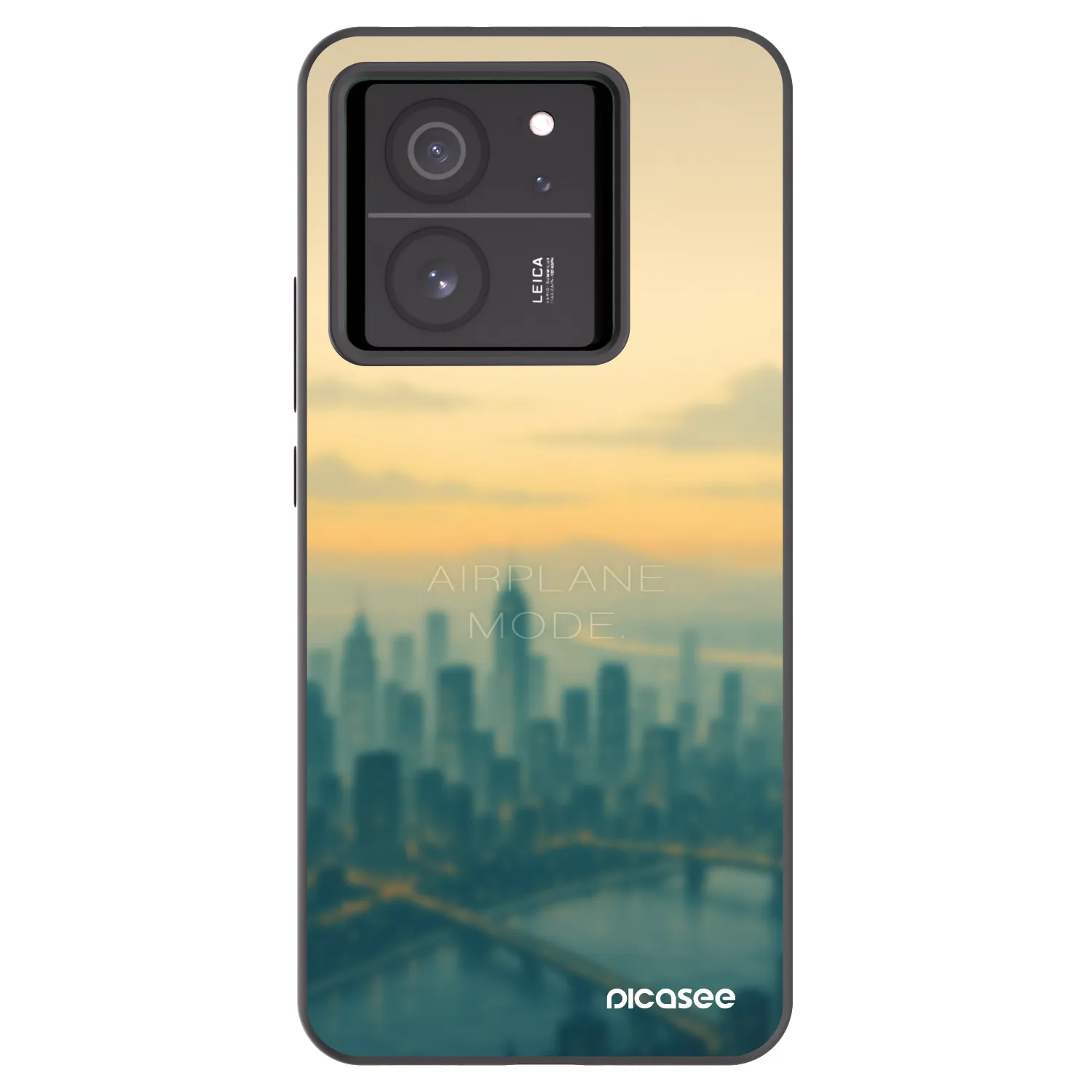 Picasee silikonowe czarne etui na Xiaomi 13T - Airplane mode