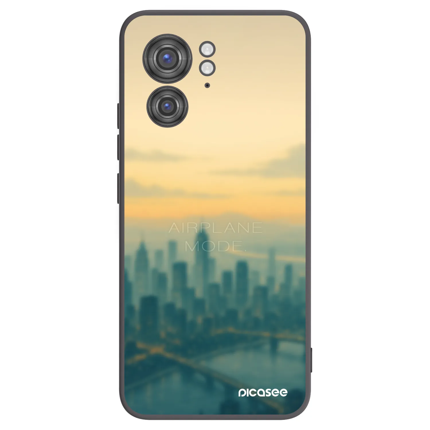 Picasee silikonowe czarne etui na Motorola Edge 40 - Airplane mode