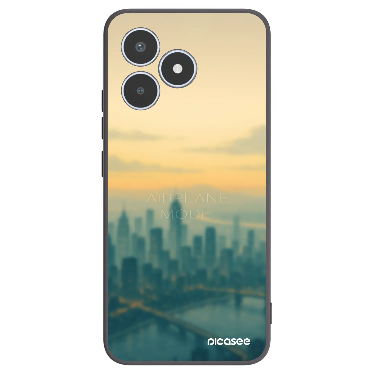 Picasee silikonowe czarne etui na Realme C53 - Airplane mode