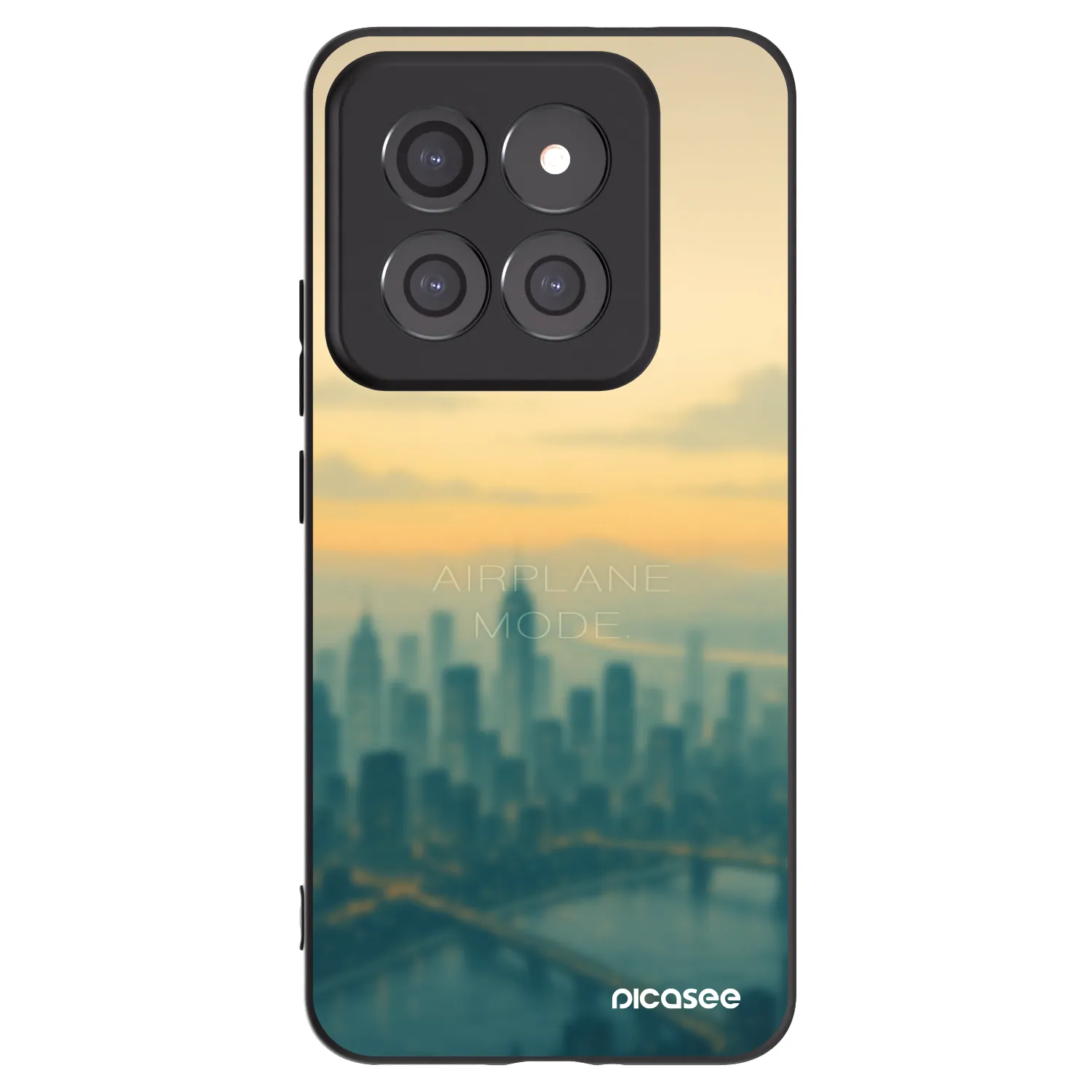 Picasee silikonowe czarne etui na Xiaomi 14 Pro - Airplane mode