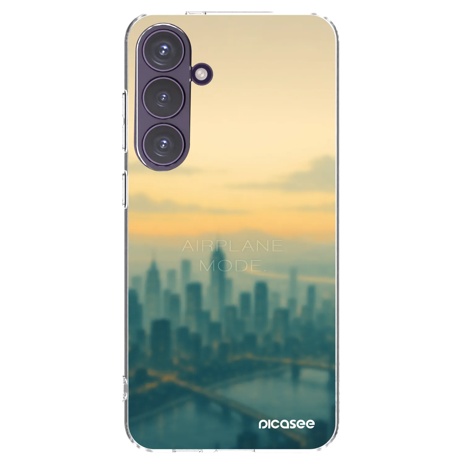 Picasee silikonowe przeźroczyste etui na Samsung Galaxy S24+ S926B 5G - Airplane mode