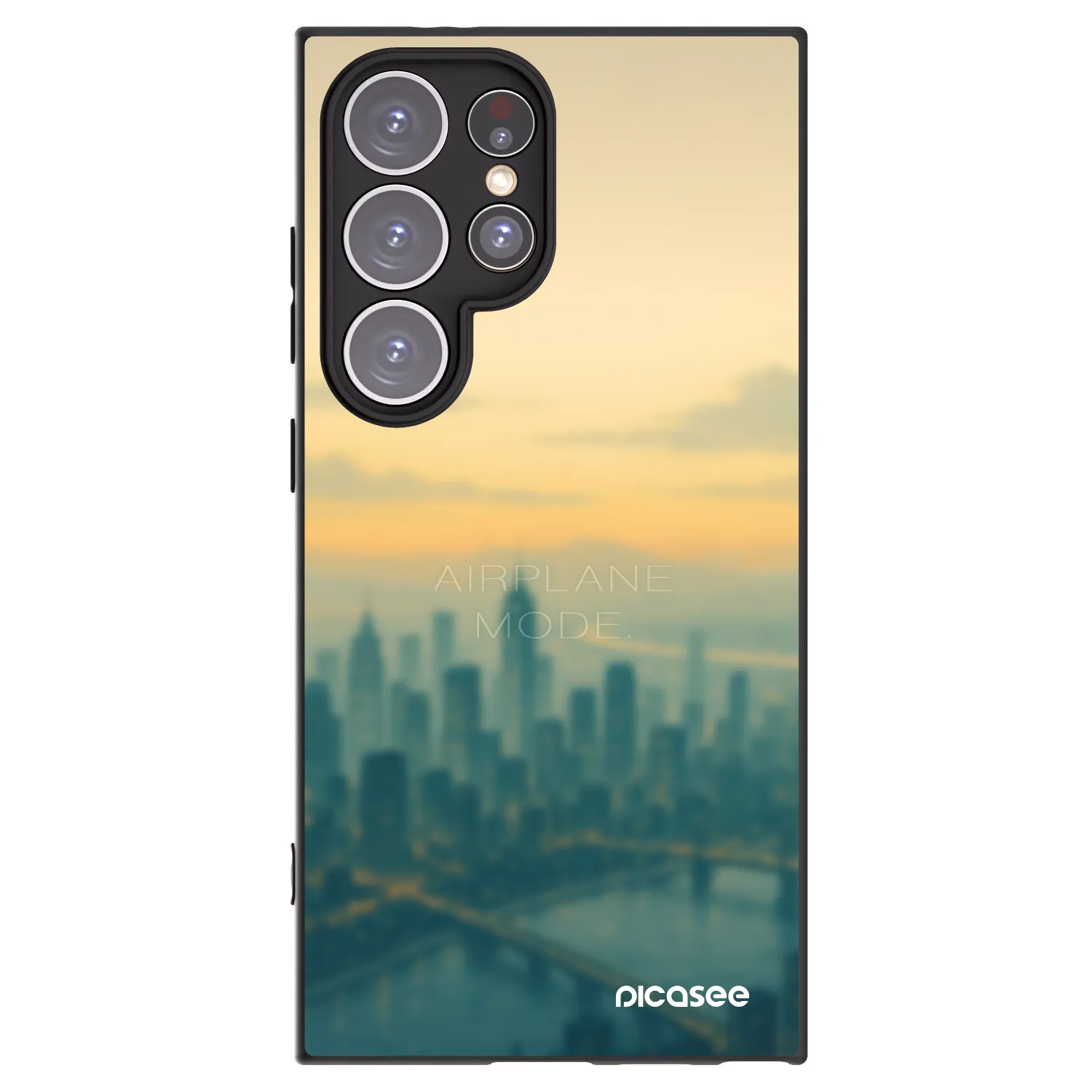 Picasee silikonowe czarne etui na Samsung Galaxy S24 Ultra S928B 5G - Airplane mode
