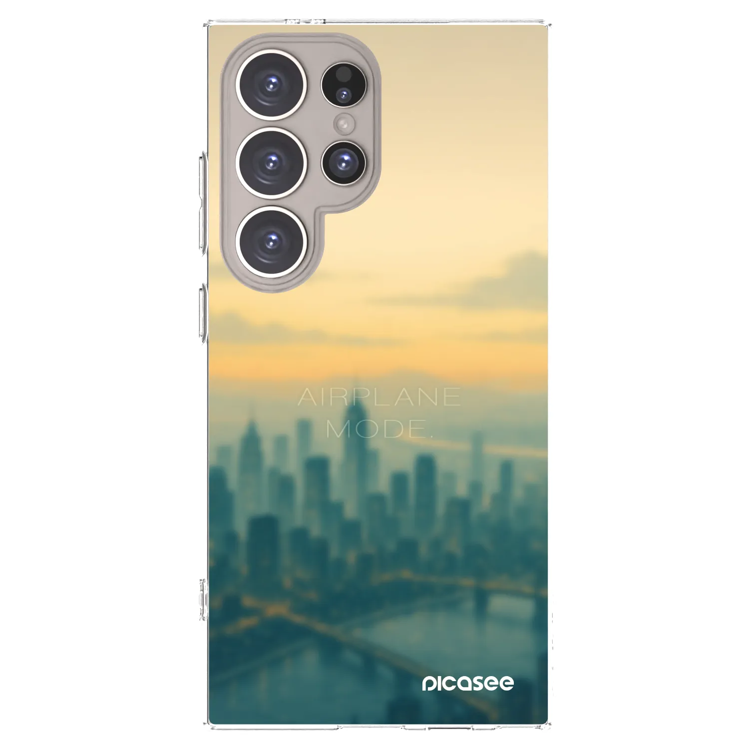 Picasee silikonowe przeźroczyste etui na Samsung Galaxy S24 Ultra S928B 5G - Airplane mode