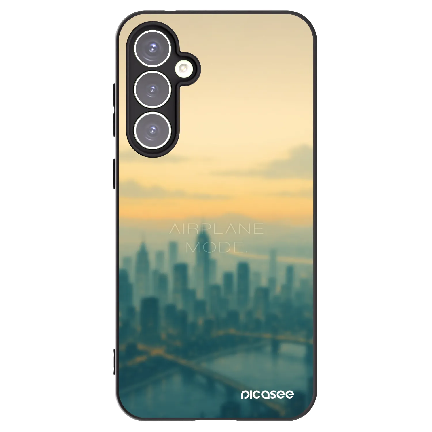 Picasee silikonowe czarne etui na Samsung Galaxy S23 FE S711B - Airplane mode
