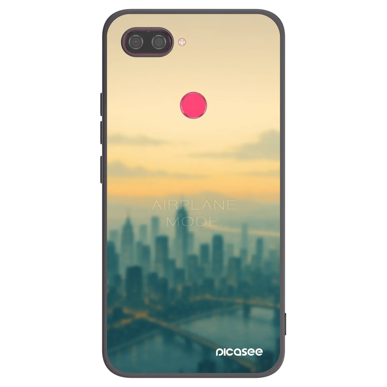 Picasee silikonowe czarne etui na Xiaomi Mi 8 Lite - Airplane mode