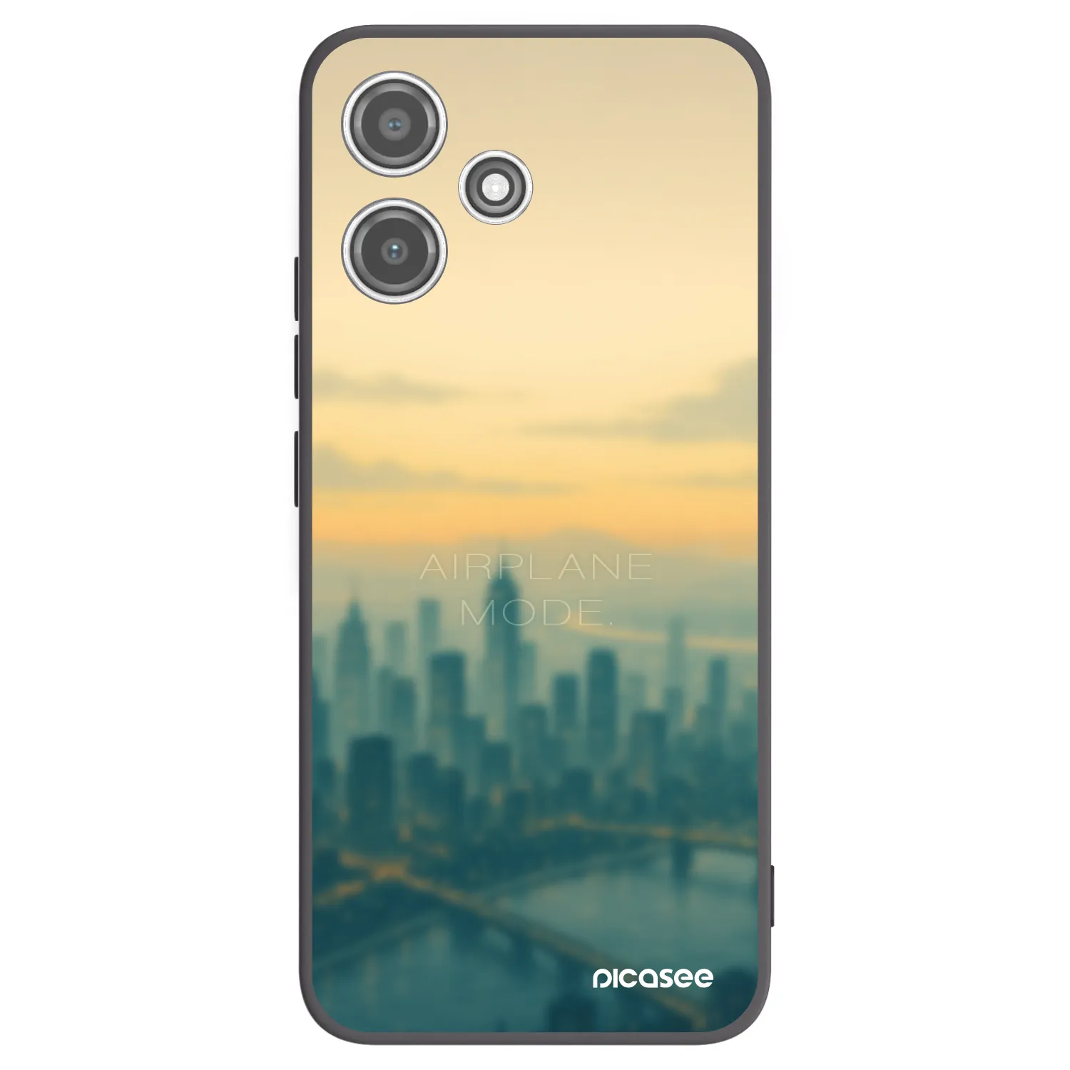 Picasee silikonowe czarne etui na Xiaomi Redmi 12 5G - Airplane mode