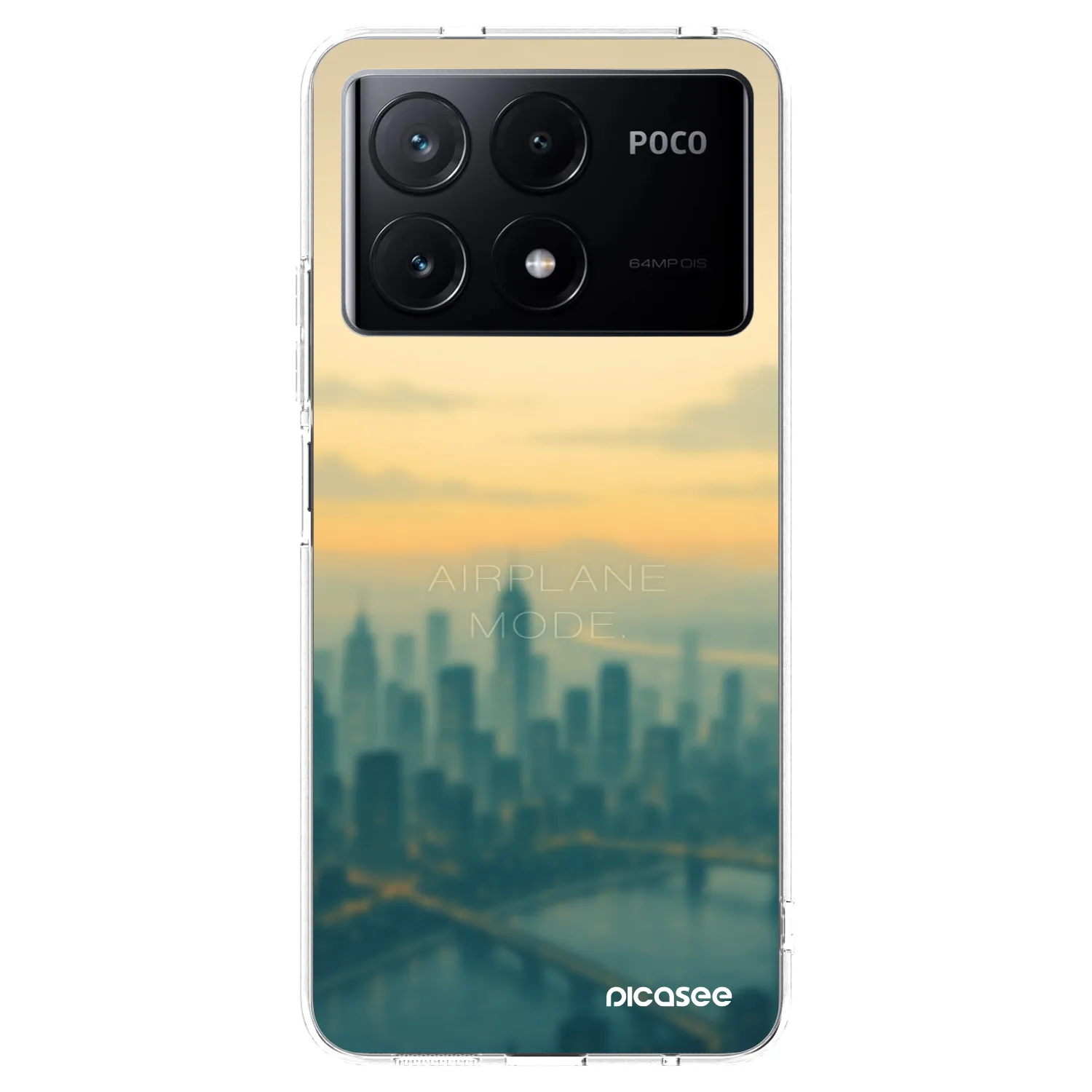 Picasee silikonowe przeźroczyste etui na Xiaomi Poco X6 Pro - Airplane mode