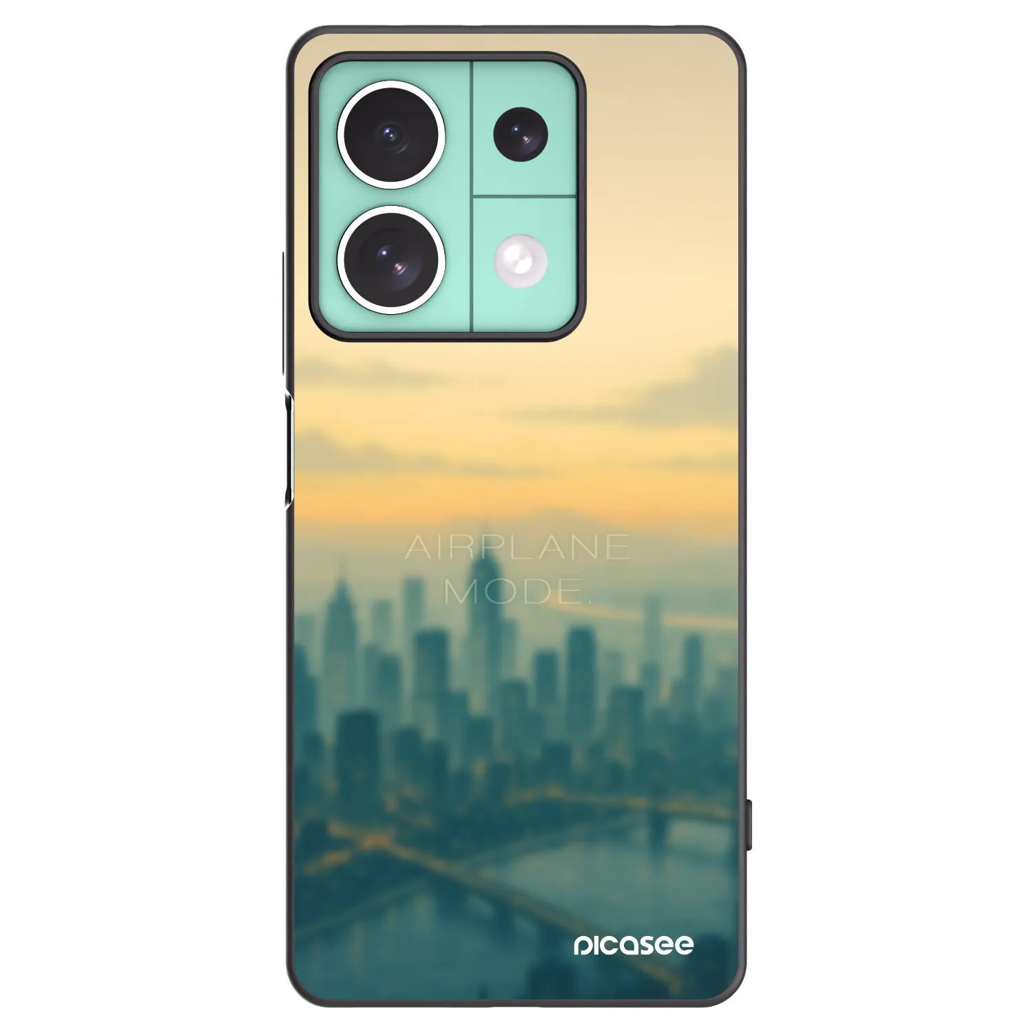 Picasee silikonowe czarne etui na Xiaomi Redmi Note 13 5G - Airplane mode