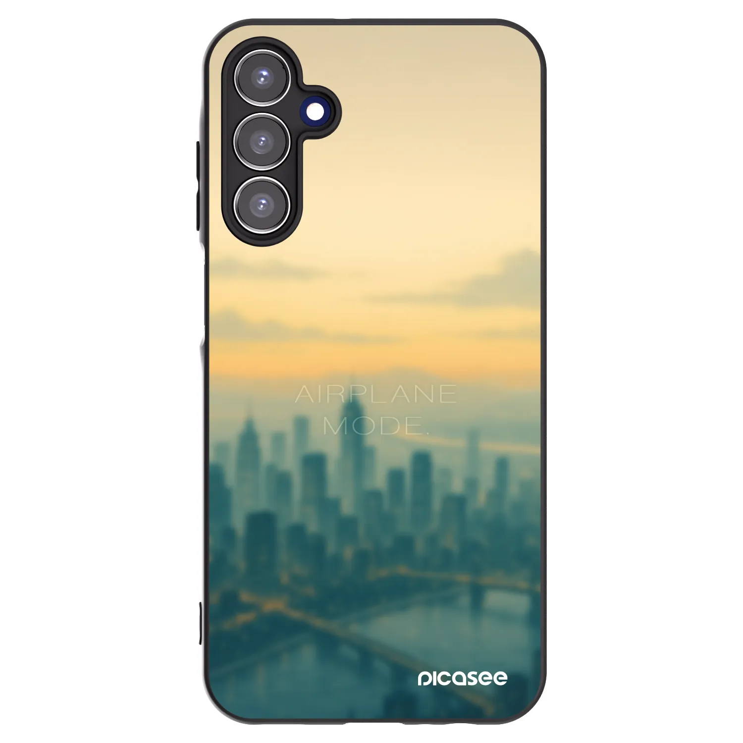 Picasee silikonowe czarne etui na Samsung Galaxy A15 A155F 4G - Airplane mode