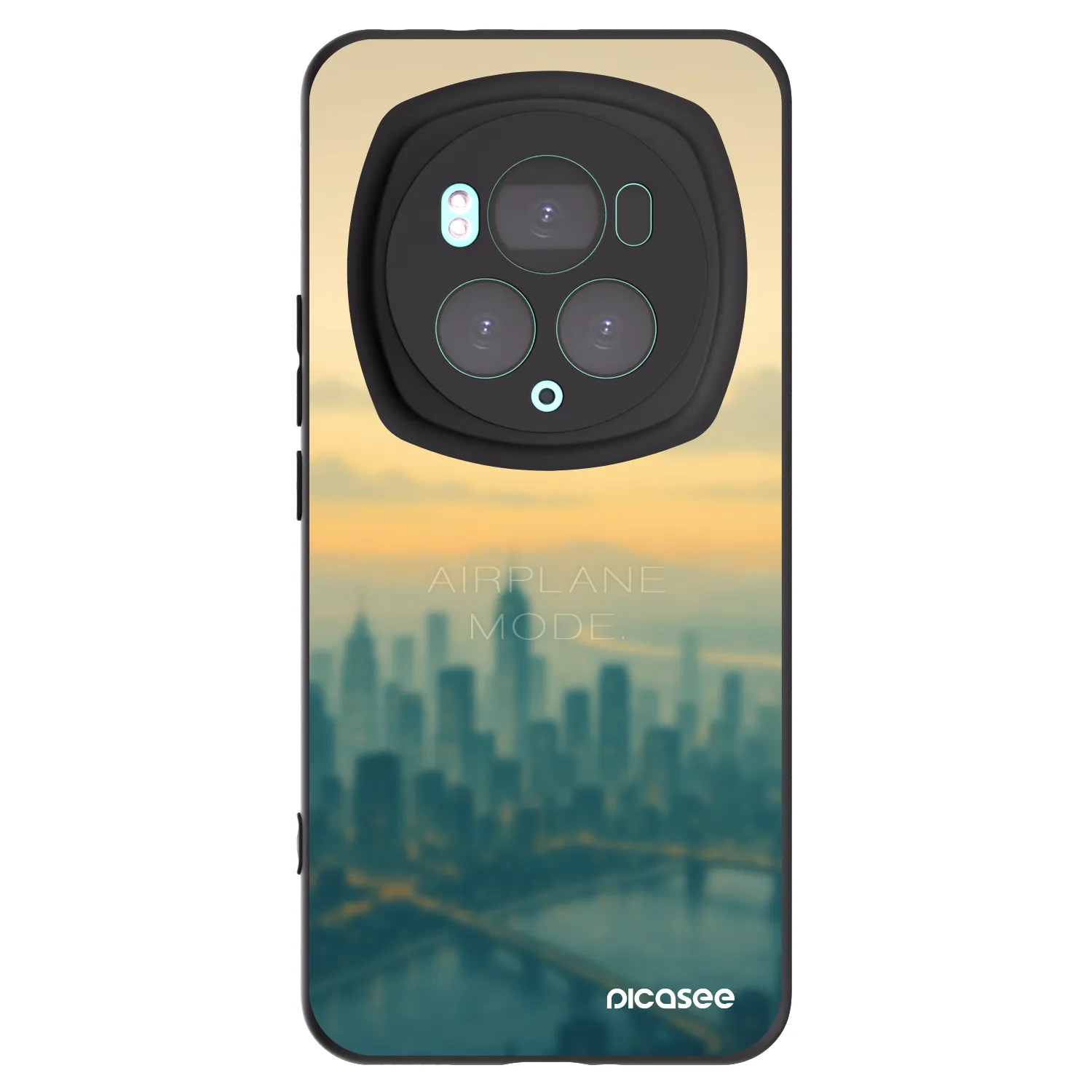 Picasee silikonowe czarne etui na Honor Magic6 Pro - Airplane mode
