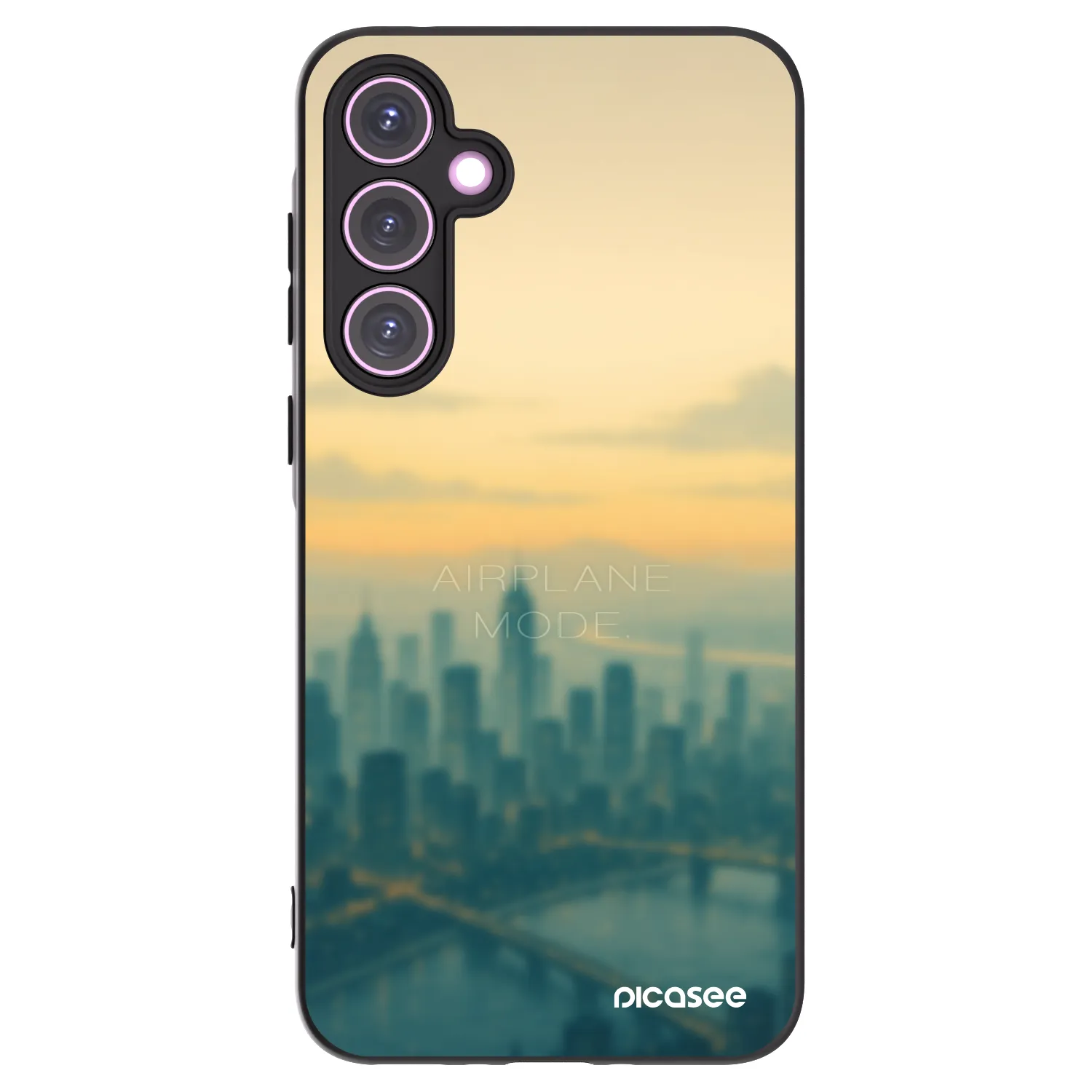 Picasee silikonowe czarne etui na Samsung Galaxy A35 5G A356B - Airplane mode