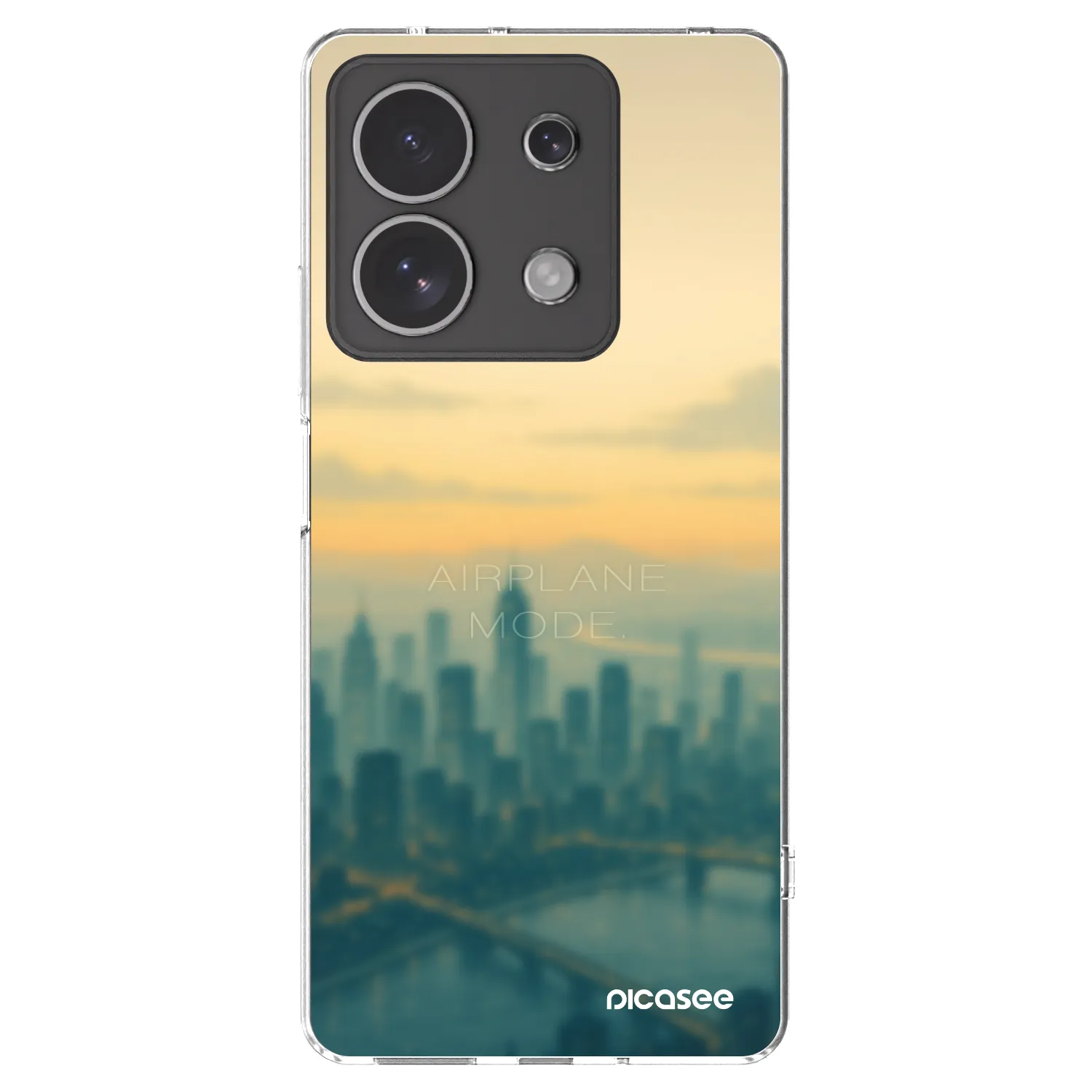Picasee silikonowe przeźroczyste etui na Xiaomi Redmi Note 13 4G - Airplane mode