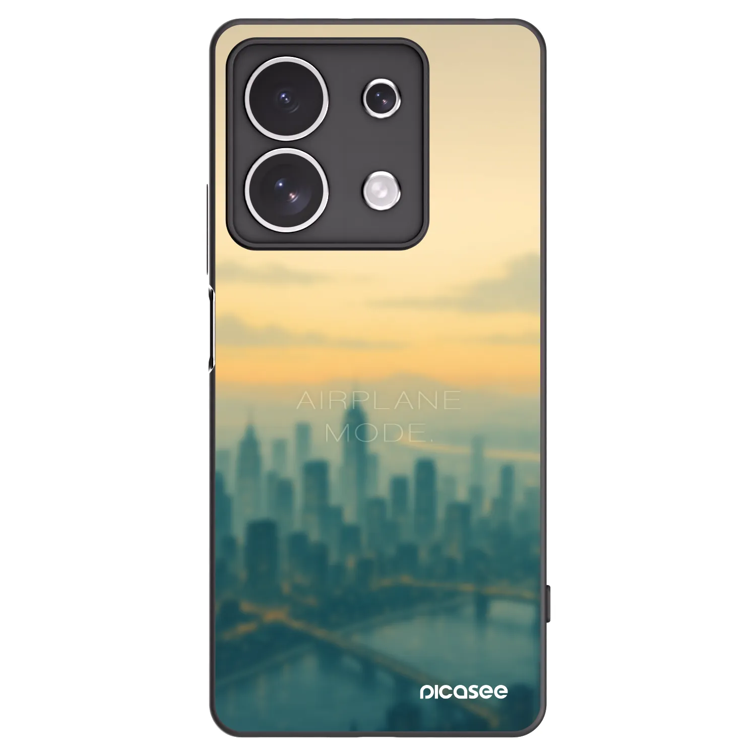 Picasee silikonowe czarne etui na Xiaomi Redmi Note 13 4G - Airplane mode