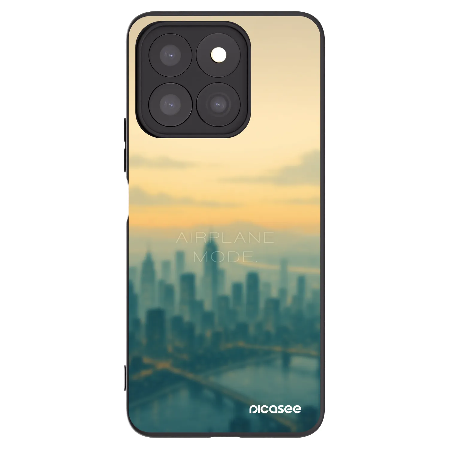 Picasee silikonowe czarne etui na Honor X8b - Airplane mode