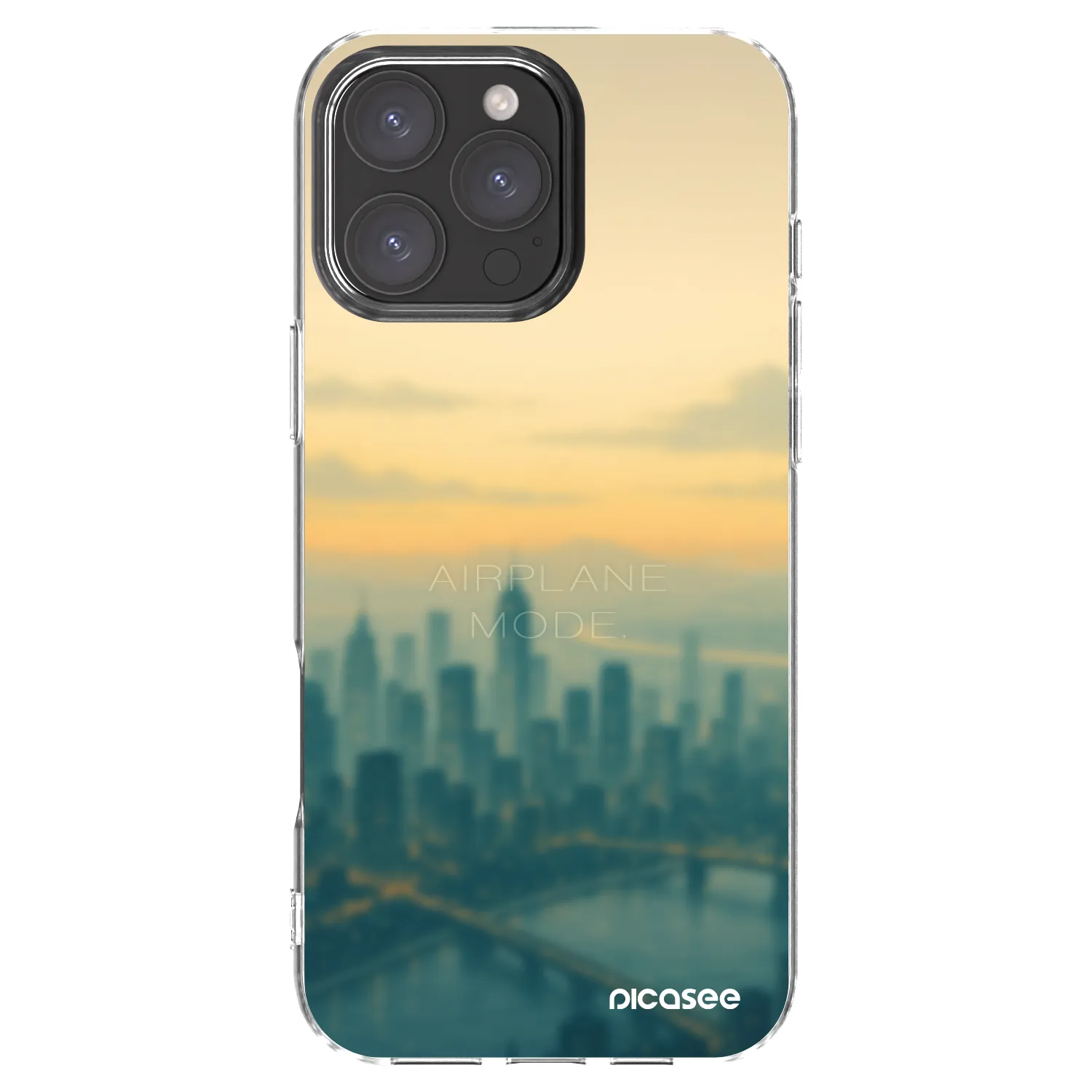 Picasee silikonowe przeźroczyste etui na Apple iPhone 16 Pro Max - Airplane mode