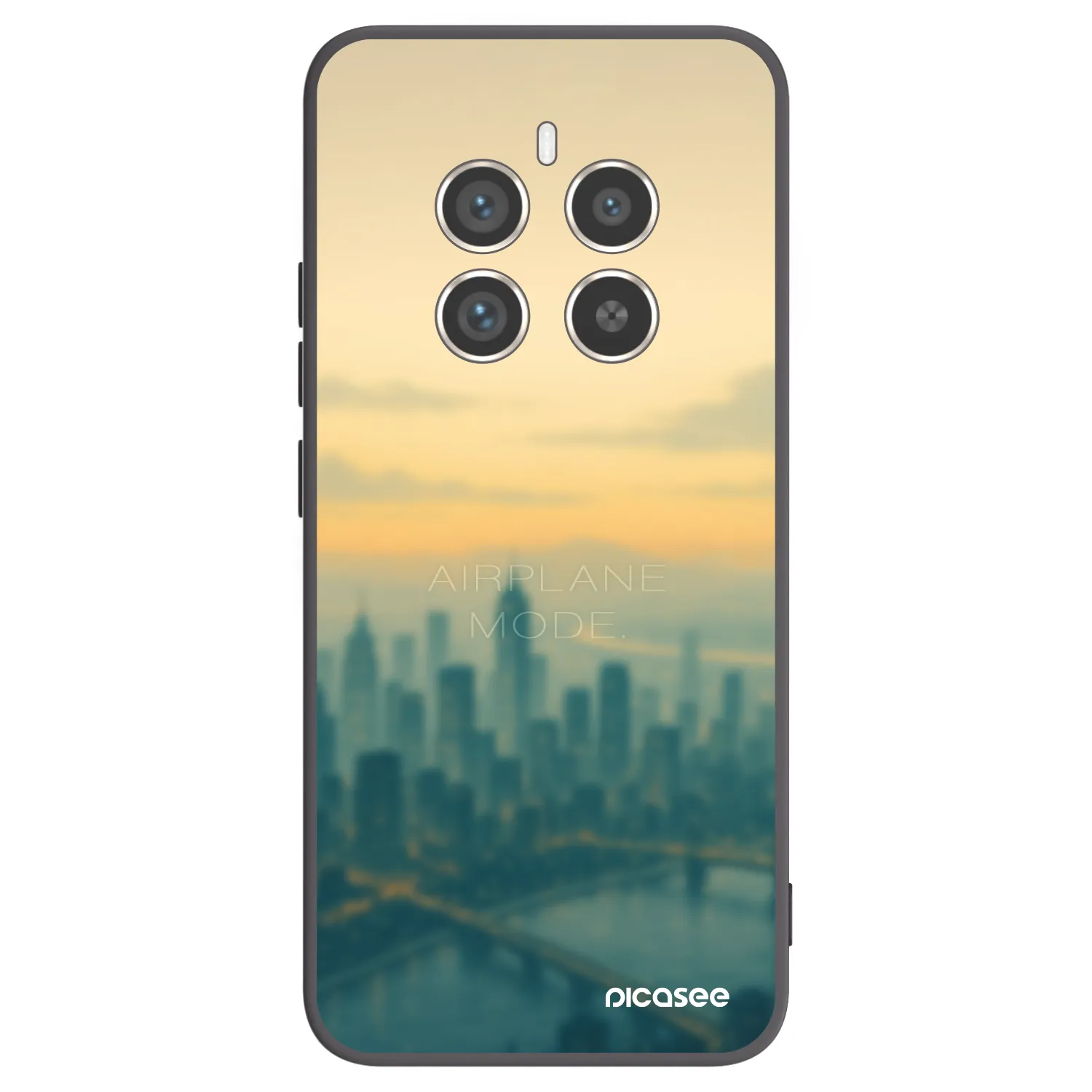 Picasee silikonowe czarne etui na Realme 12 Pro 5G - Airplane mode